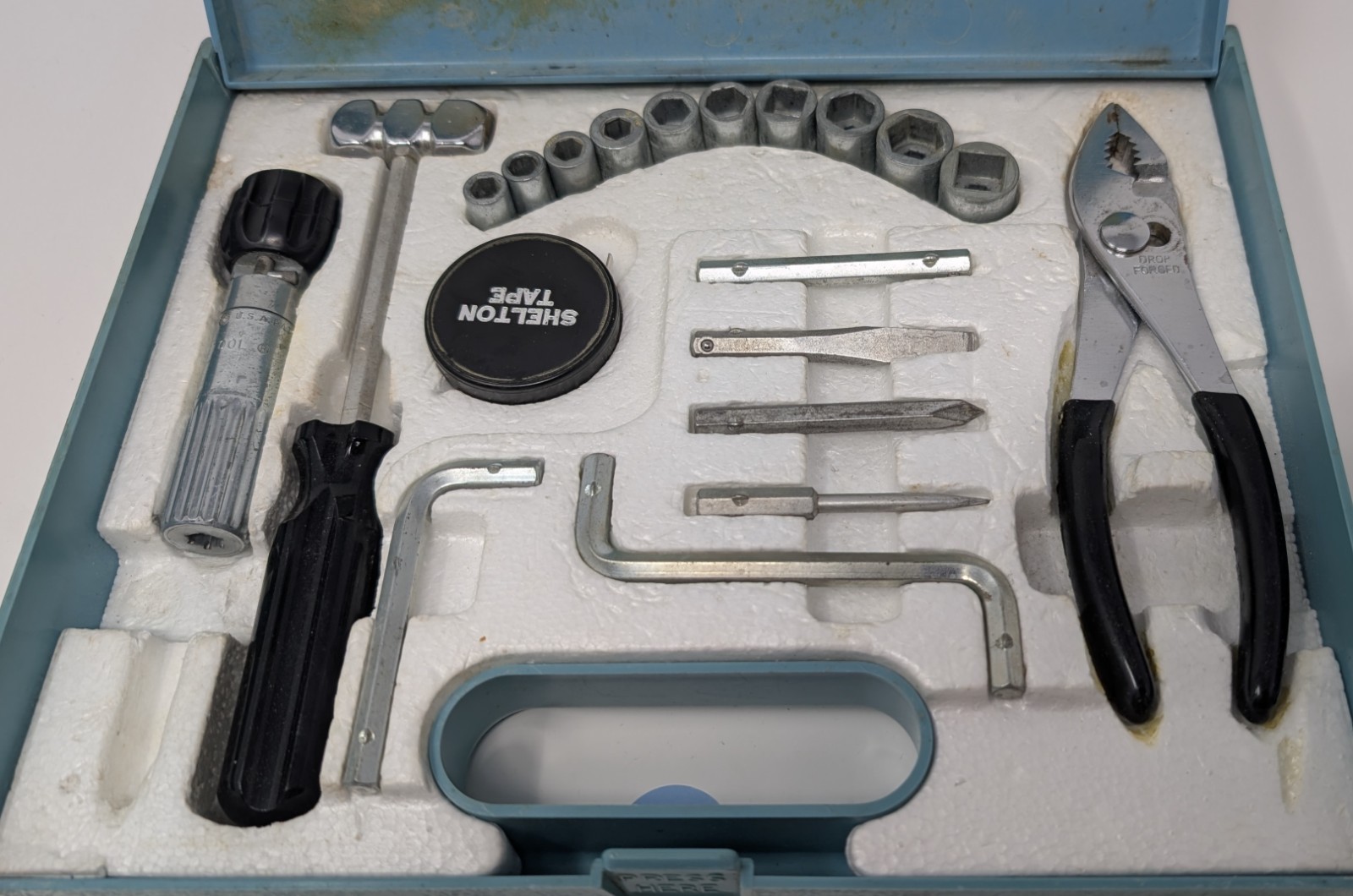Vintage Shelton Socketool Tool Kit Fisher Space Pen Co Promo Case Sockets Pliers