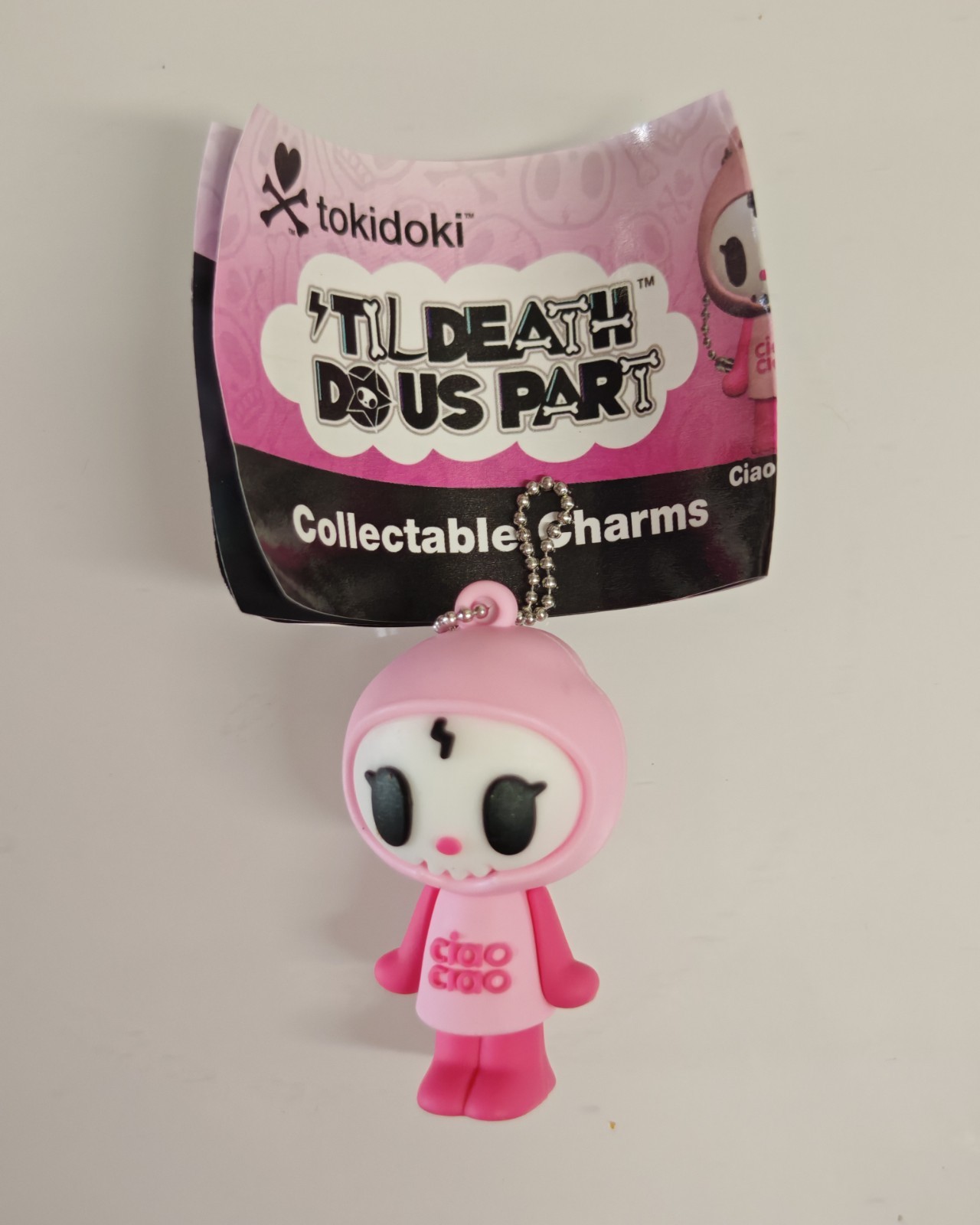 Tokidoki 'Til Death Do Us Part Charm Collectible Keychain Hello Hello Pink Tokidoki 'Til Death Do Us Part Charm Collectible Keychain Hello Hello Pink
