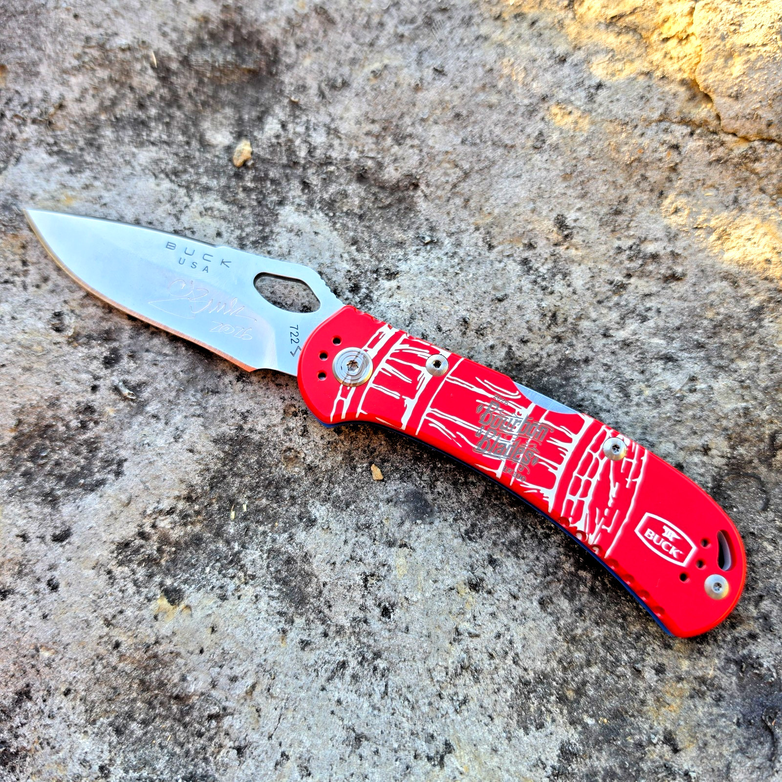 BUCK KNIVES USA BOURBON & BLADES 2026 RED ALUMINUM SPITFIRE EVENT KNIFE 1of100 BUCK KNIVES USA BOURBON & BLADES 2026 RED ALUMINUM SPITFIRE EVENT KNIFE 1of100