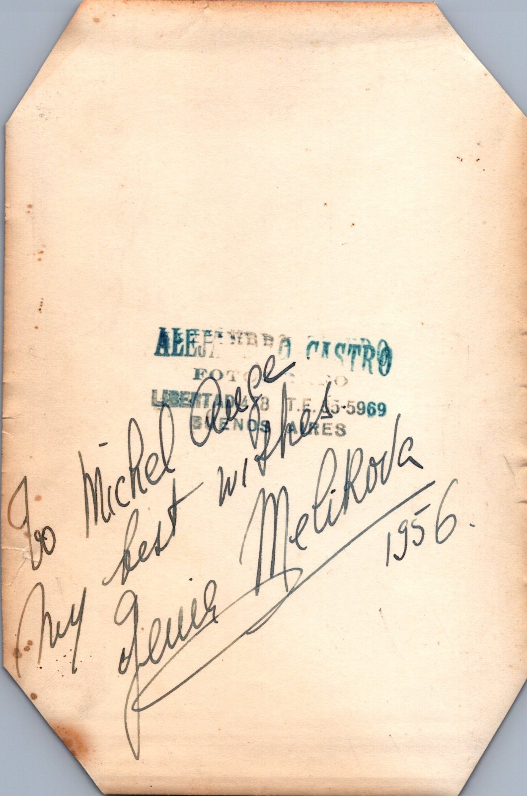 Genia Melikova Opera Ballet Dancer DATED 1956- AUTOGRAPH Hand signed 5x7 PHOTO Genia Melikova Opera Ballet Dancer DATED 1956- AUTOGRAPH Hand signed 5x7 PHOTO