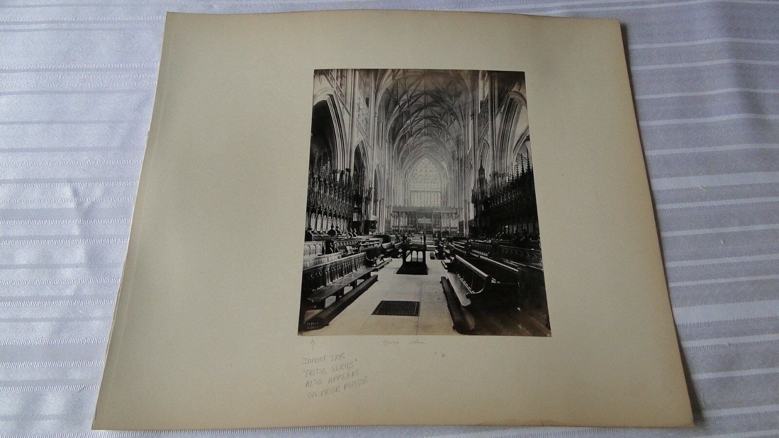 Vintage 19th Century British Albumen Photo York Choir Francis Frith Vintage 19th Century British Albumen Photo York Choir Francis Frith