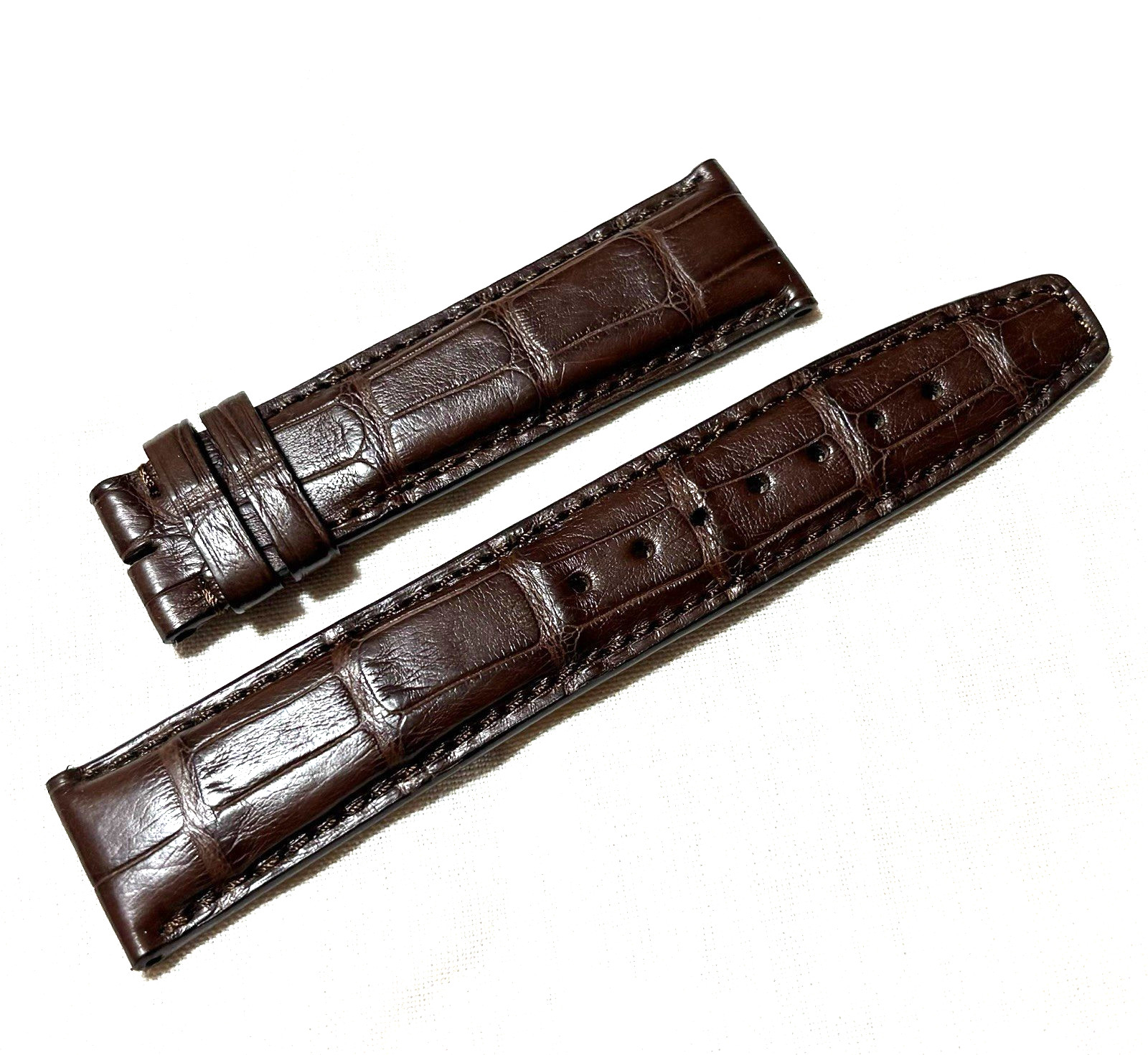 Jaeger LeCoultre Watch Strap Band Crocodile Alligator Leather 20 X 18 mm BROWN Jaeger LeCoultre Watch Strap Band Crocodile Alligator Leather 20 X 18 mm BROWN