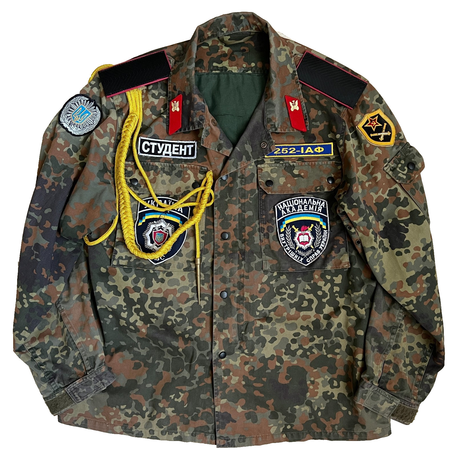 Vintage Military Army Uniform Men's Camouflage Jacket.