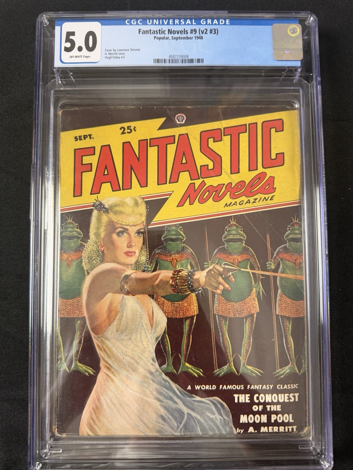 Fantastic Novels #9 (1948) CGC 5.0 Lawrence Stevens Sci-Fi Pulp GGA Cover Fantastic Novels #9 (1948) CGC 5.0 Lawrence Stevens Sci-Fi Pulp GGA Cover