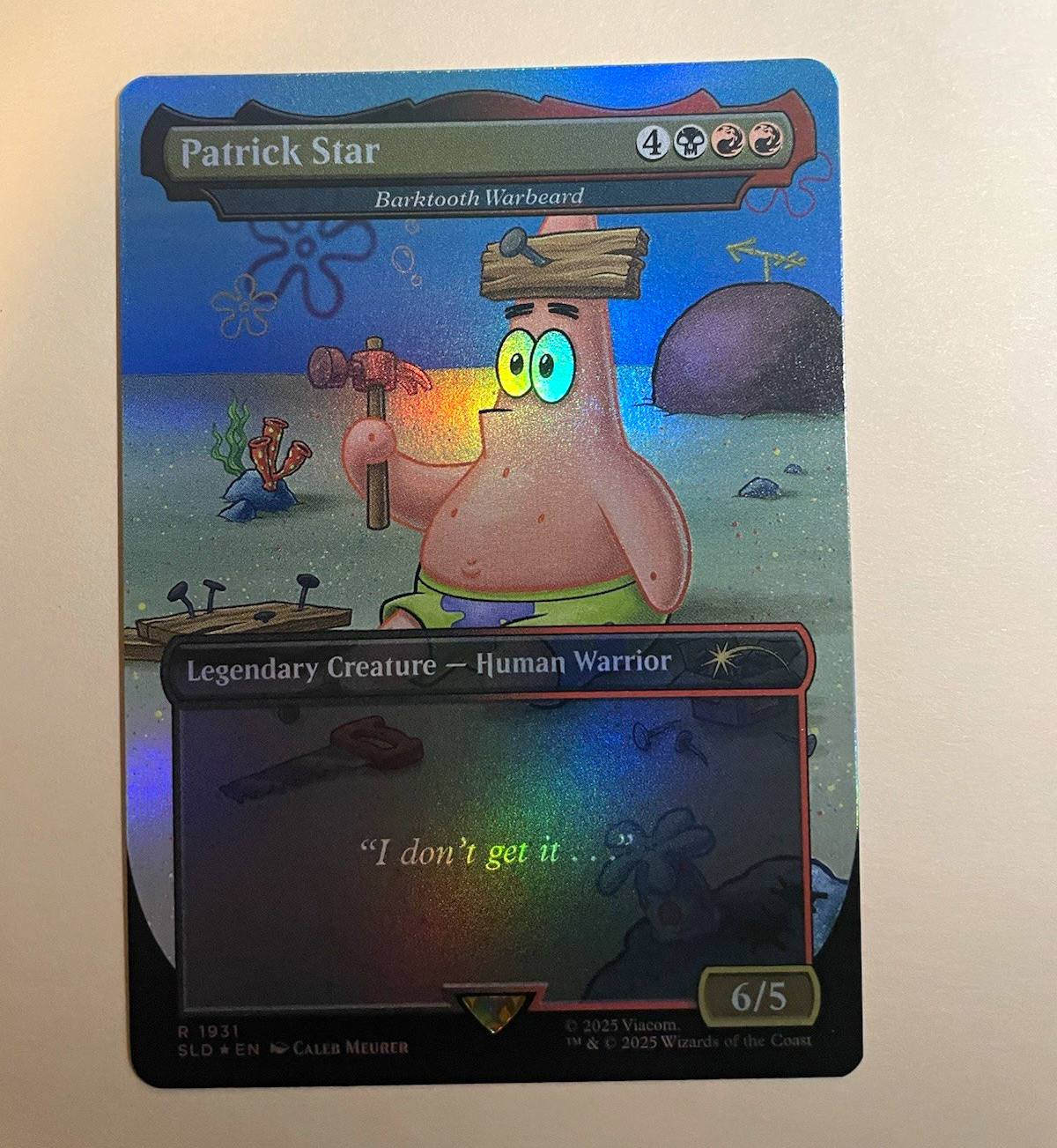 Patrick Star Secret Lair 1931 Rainbow Foil