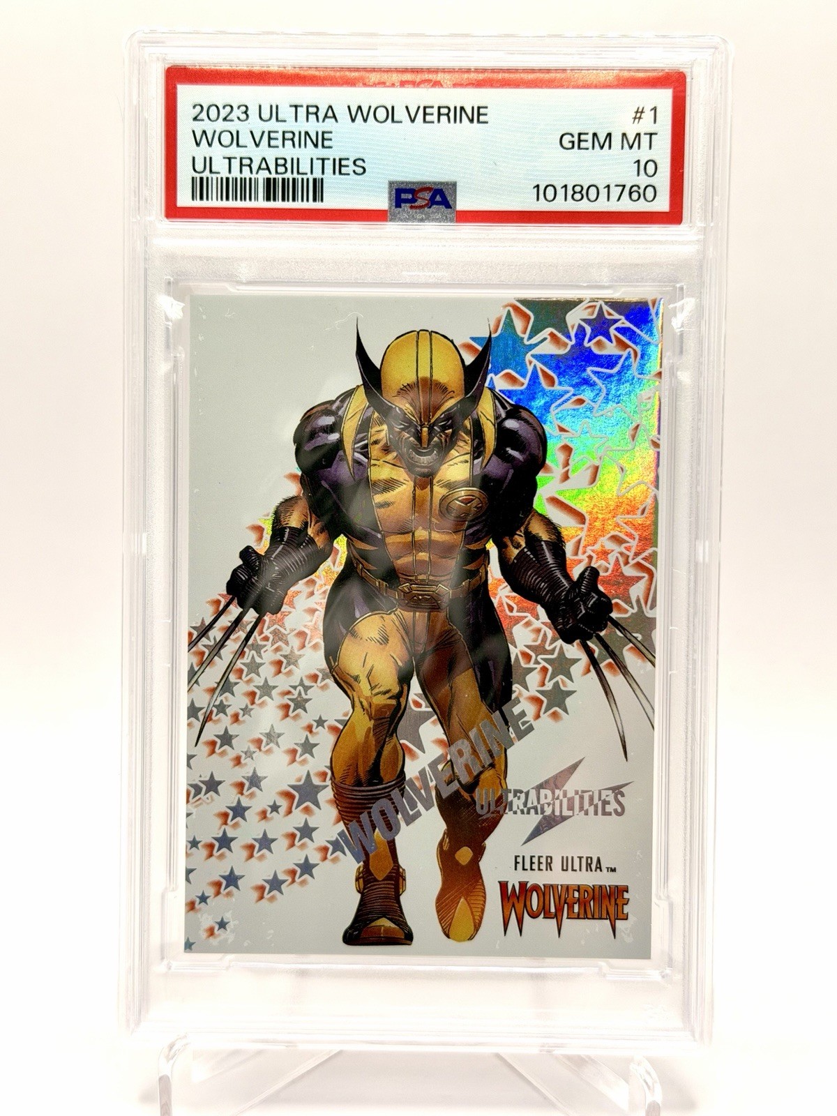 Fleer 2023 Ultra Wolverine Marvel Wolverine Ultrabilities #1 PSA 10 101801760 Fleer 2023 Ultra Wolverine Marvel Wolverine Ultrabilities #1 PSA 10 101801760