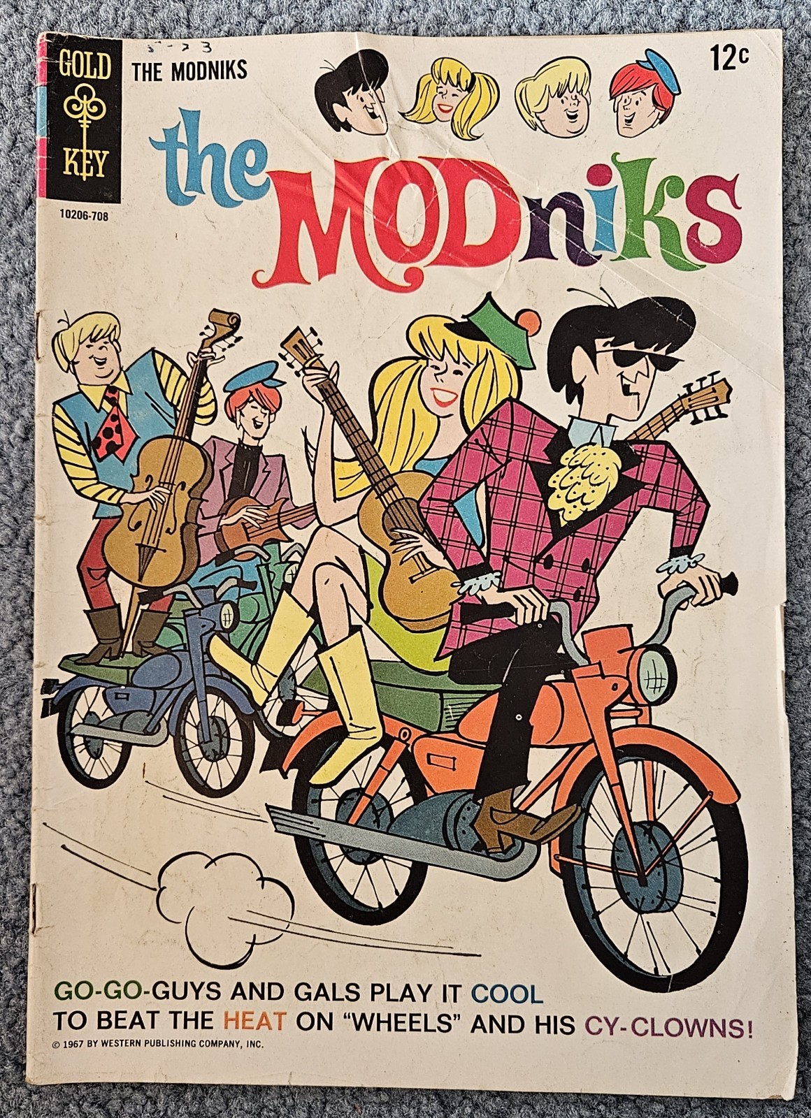 The Modniks #1 1967 Good Read Cond, Cover Wrinkles Light Yellowing  See Pics