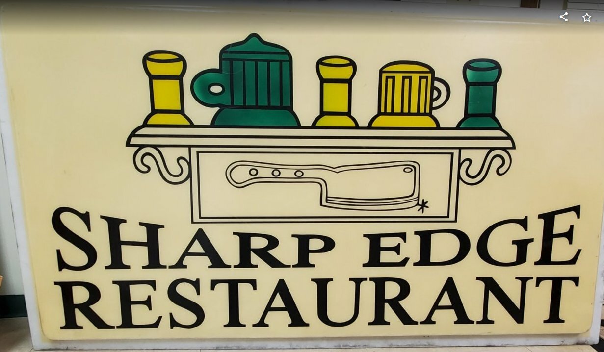AUTHENTIC HUGE Vintage Sharp Edge Bar Restaurant 48x84" Sign *Pickup only*