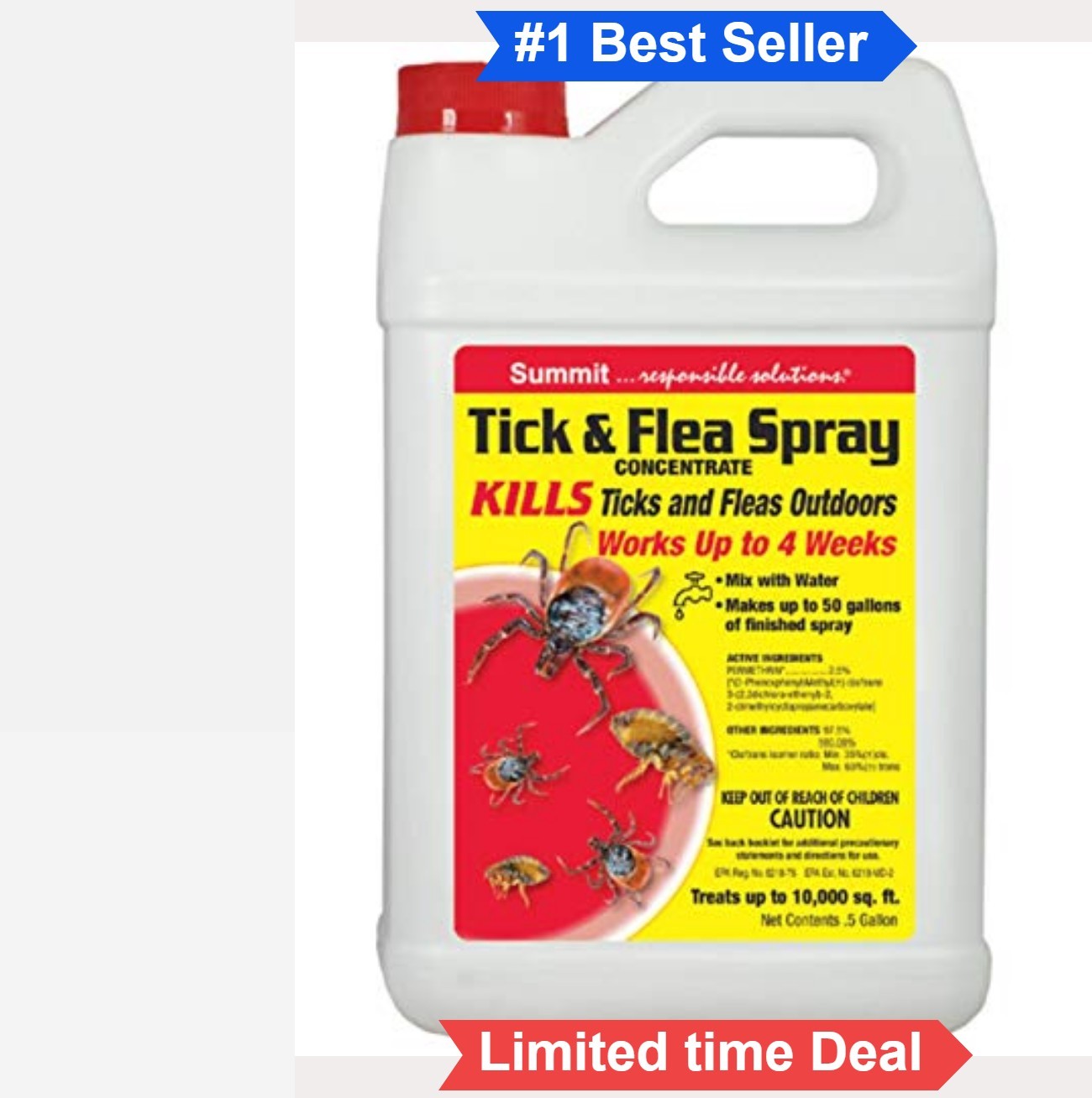Tick and Flea Spray Concentrate 64 oz Makes 50 Gallons Natural Yard Treatment Tick and Flea Spray Concentrate 64 oz Makes 50 Gallons Natural Yard Treatment