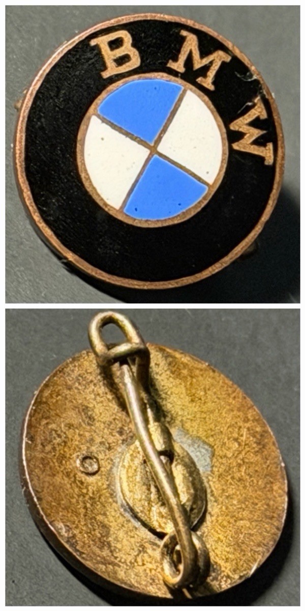 Vintage 1930s -1940s BMW Enamel Lapel Pin Badge - Steinhauer & Lück Maker Marked Vintage 1930s -1940s BMW Enamel Lapel Pin Badge - Steinhauer & Lück Maker Marked
