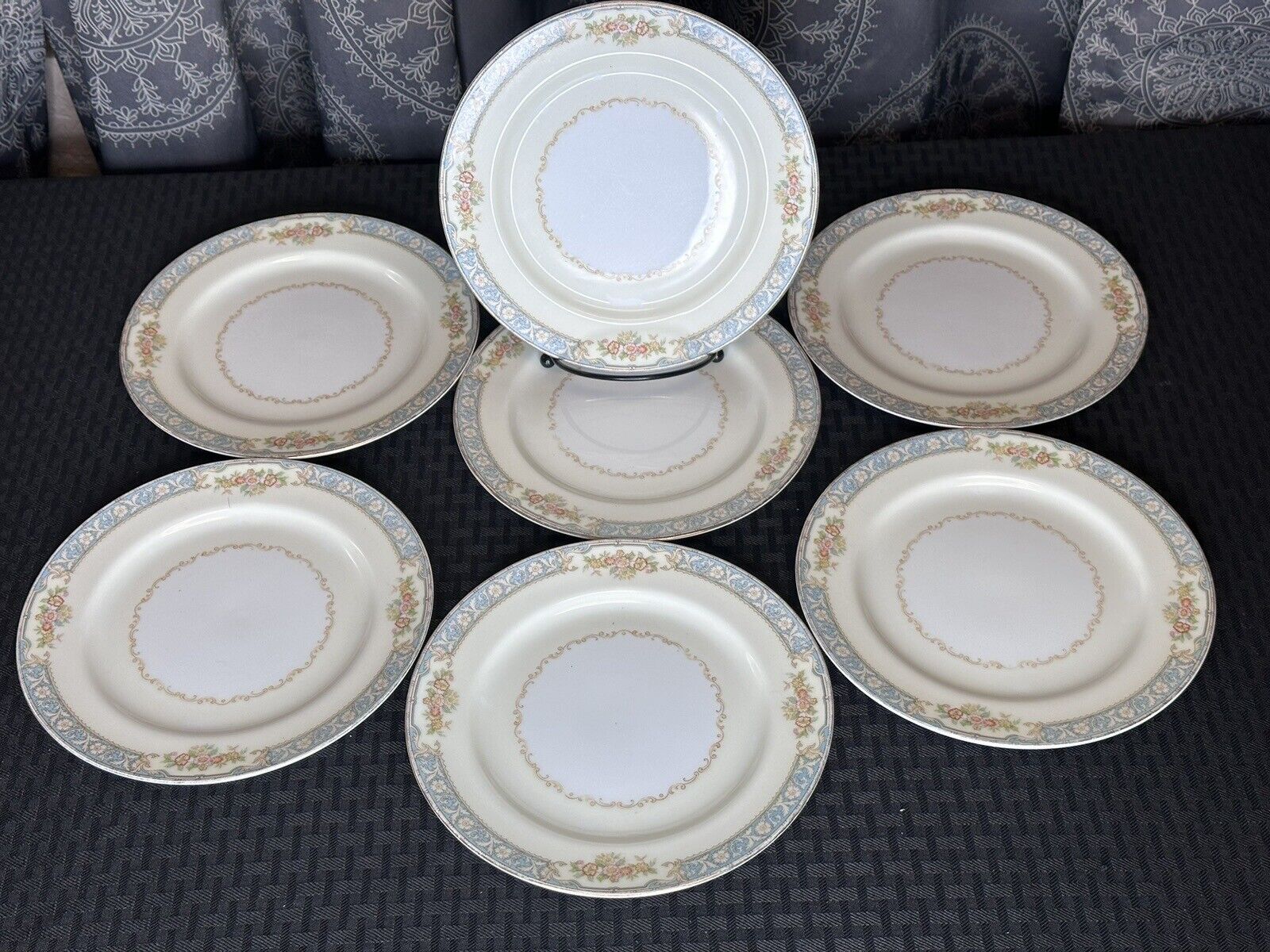 Lot of 8-1930’s Antique Noritake Fine China Salad Plates In Pattern ‘Royce 660’