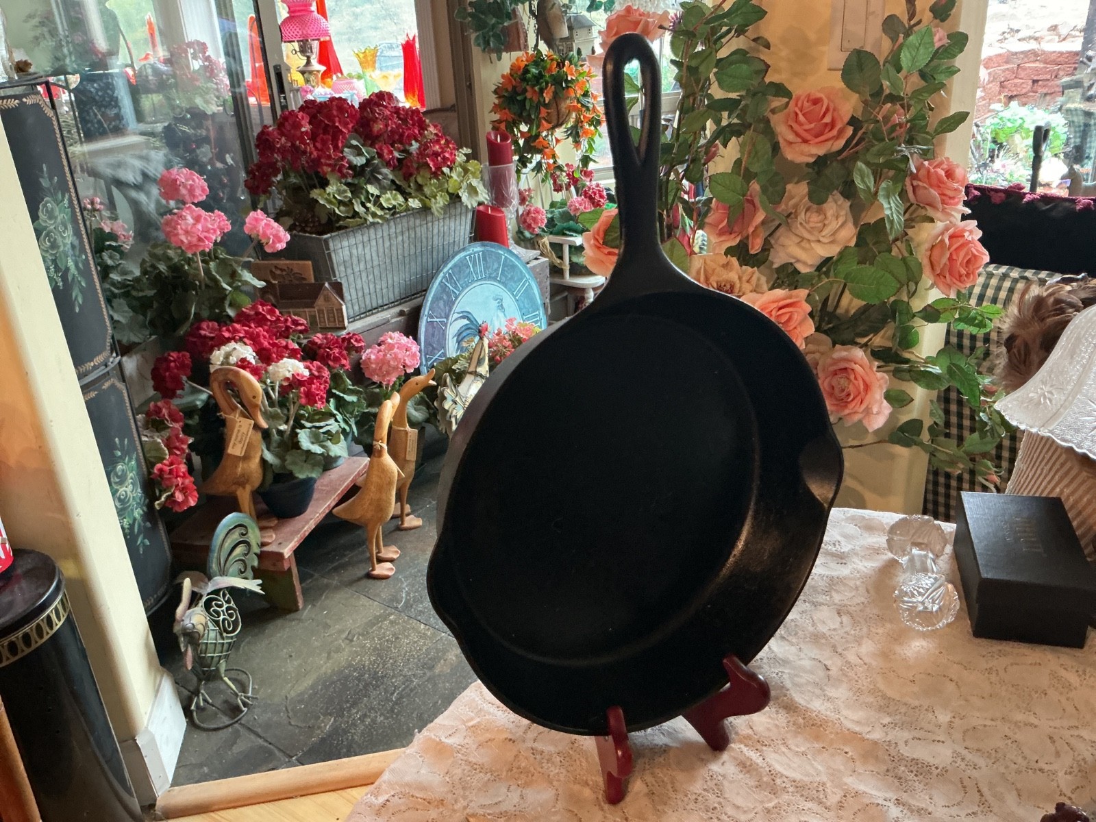 Wagner Ware Sidney O. Cast Iron Skillet 10 1/4"  Vtg No. 8 M With Heat Ring