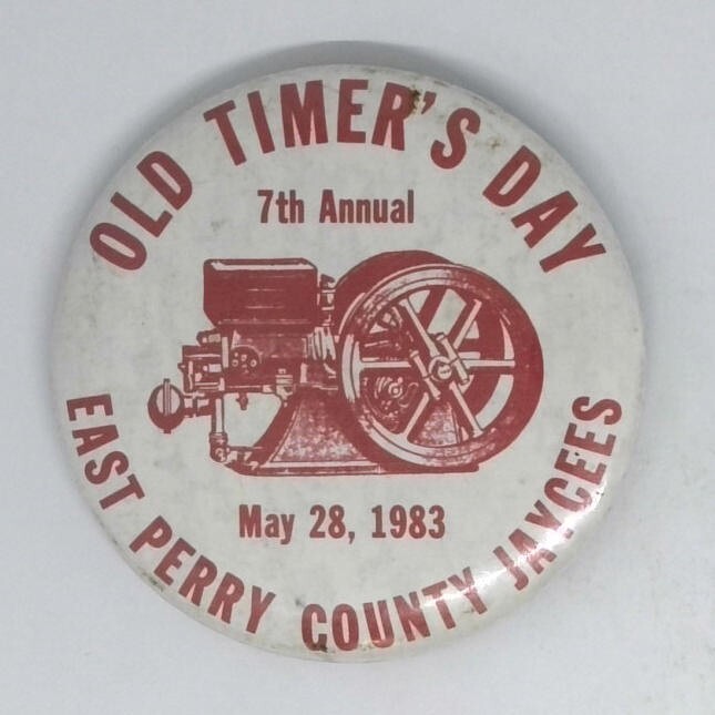 1983 East Perry County Thresher Steam & Gas Engine Show Club Pinback Button 1983 East Perry County Thresher Steam & Gas Engine Show Club Pinback Button