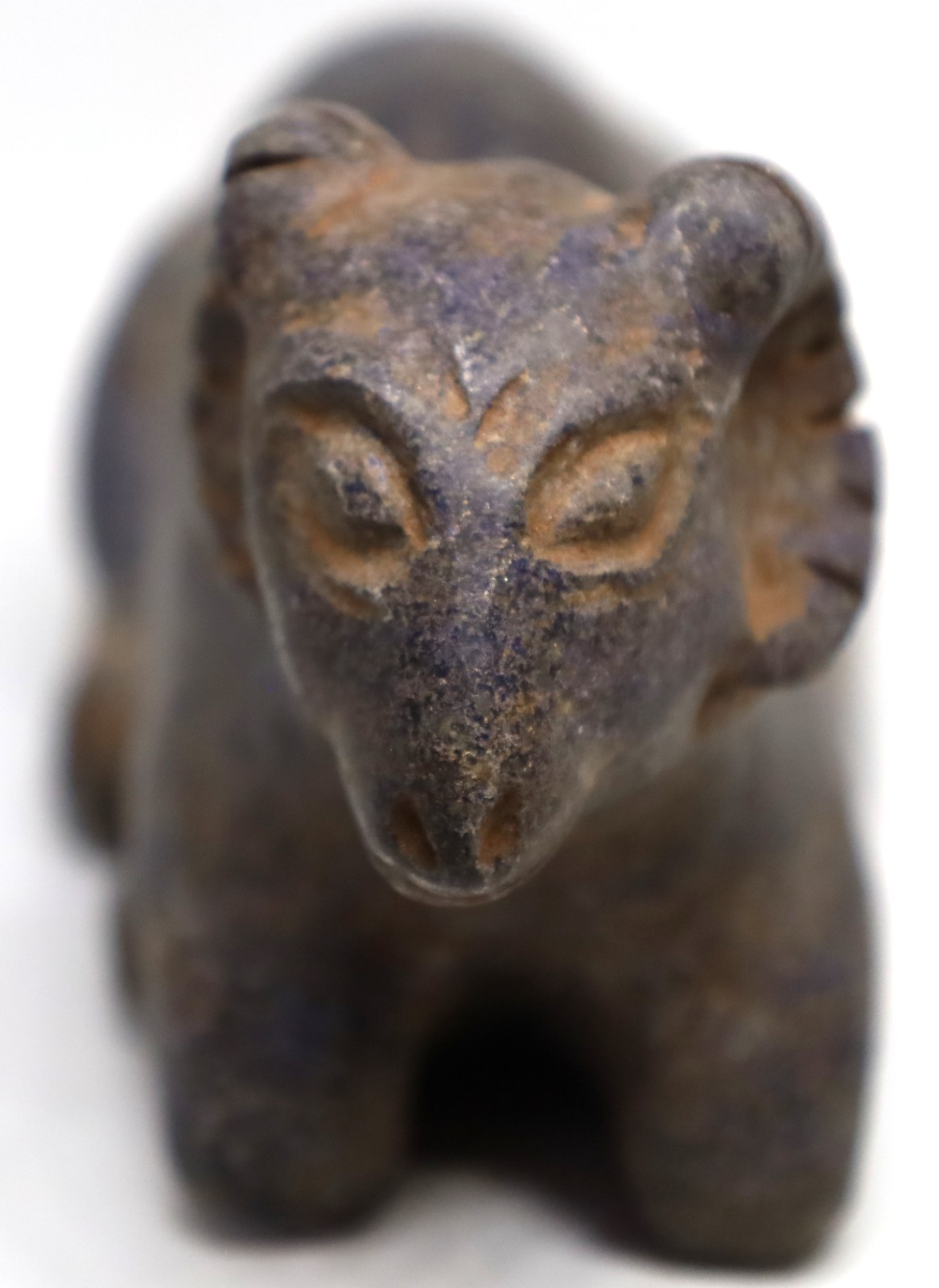 Ancient Beautiful Bactrian Lapis Lazuli Animal Amulet CA. 2500–1500 BCE Ancient Beautiful Bactrian Lapis Lazuli Animal Amulet CA. 2500–1500 BCE