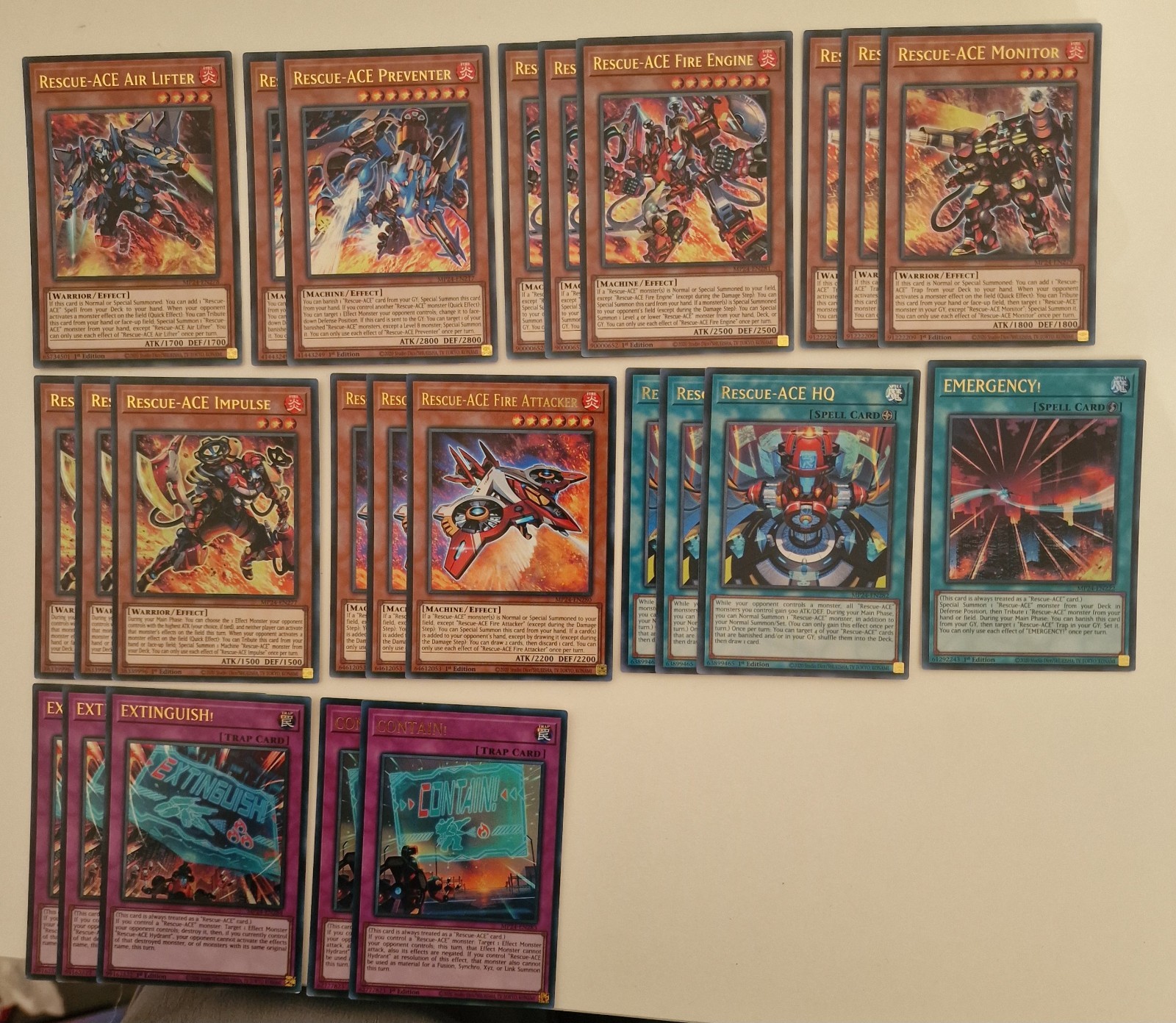 24 Cards Rescue-ACE Deck Core ALL ULTRA RARE Cards 