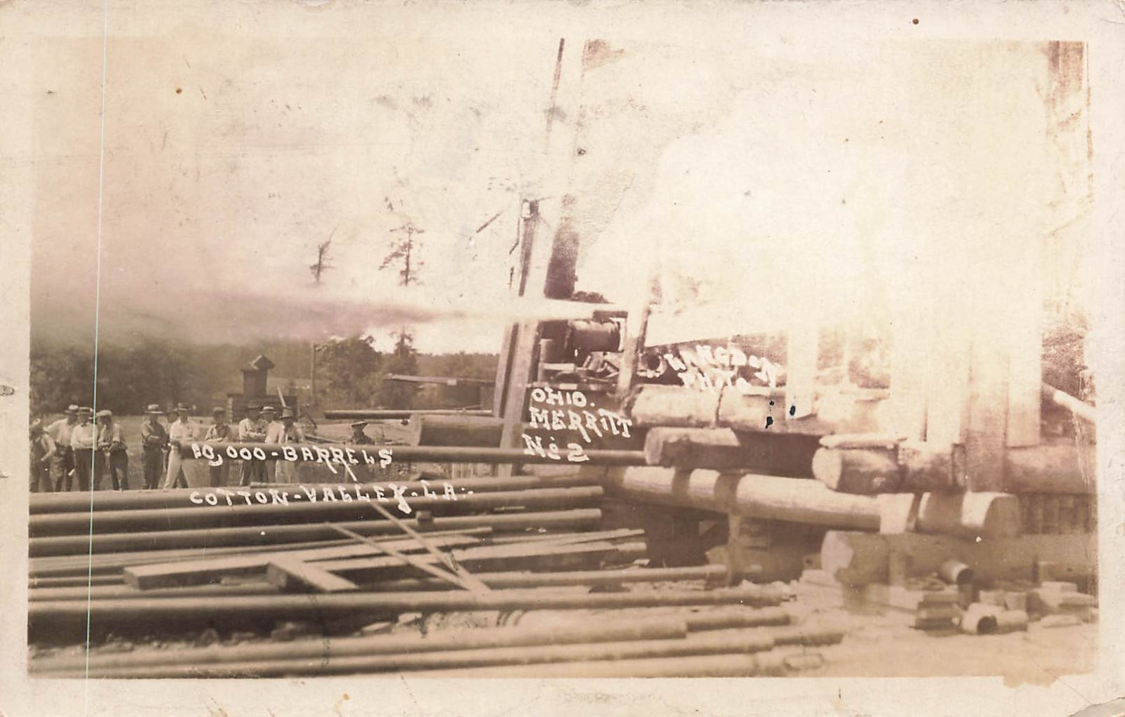 LP07 Cotton Valley Louisiana Ohio Merritt Oil Company RPPC 1925 Postcard LP07 Cotton Valley Louisiana Ohio Merritt Oil Company RPPC 1925 Postcard