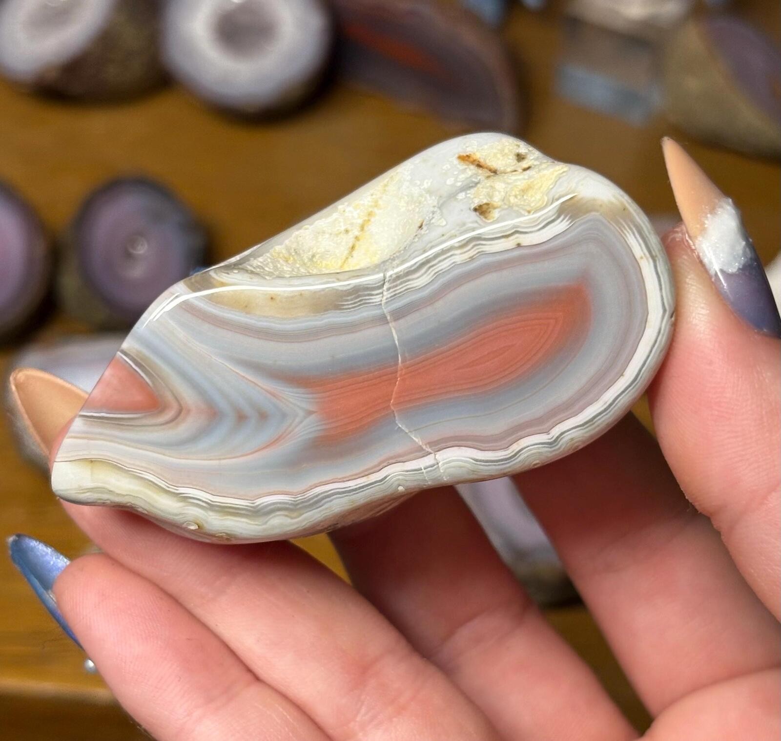 Queensland Creek Agate • Natural Australian Banded Stone • Polished Queensland Creek Agate • Natural Australian Banded Stone • Polished