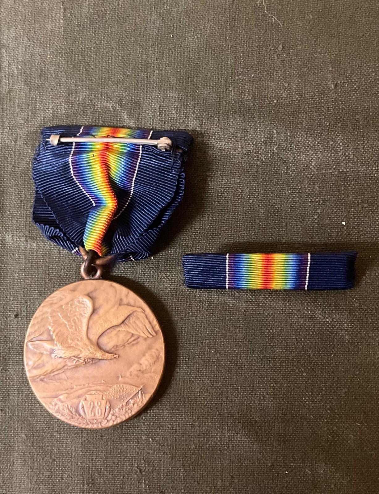 Boxed original WW1 Pennsylvania Victory Medal Opv 001