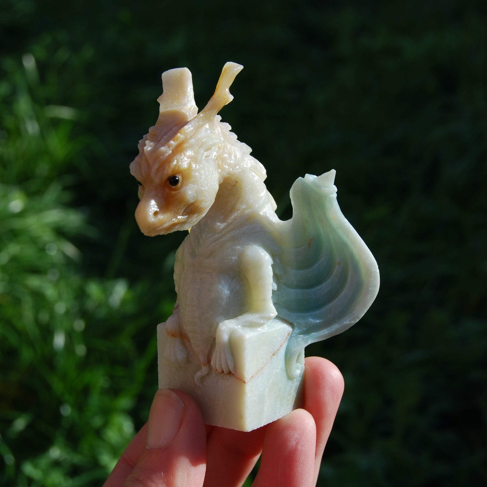 Chinese Amazonite Dragon Crystal Carving Chinese Amazonite Dragon Crystal Carving