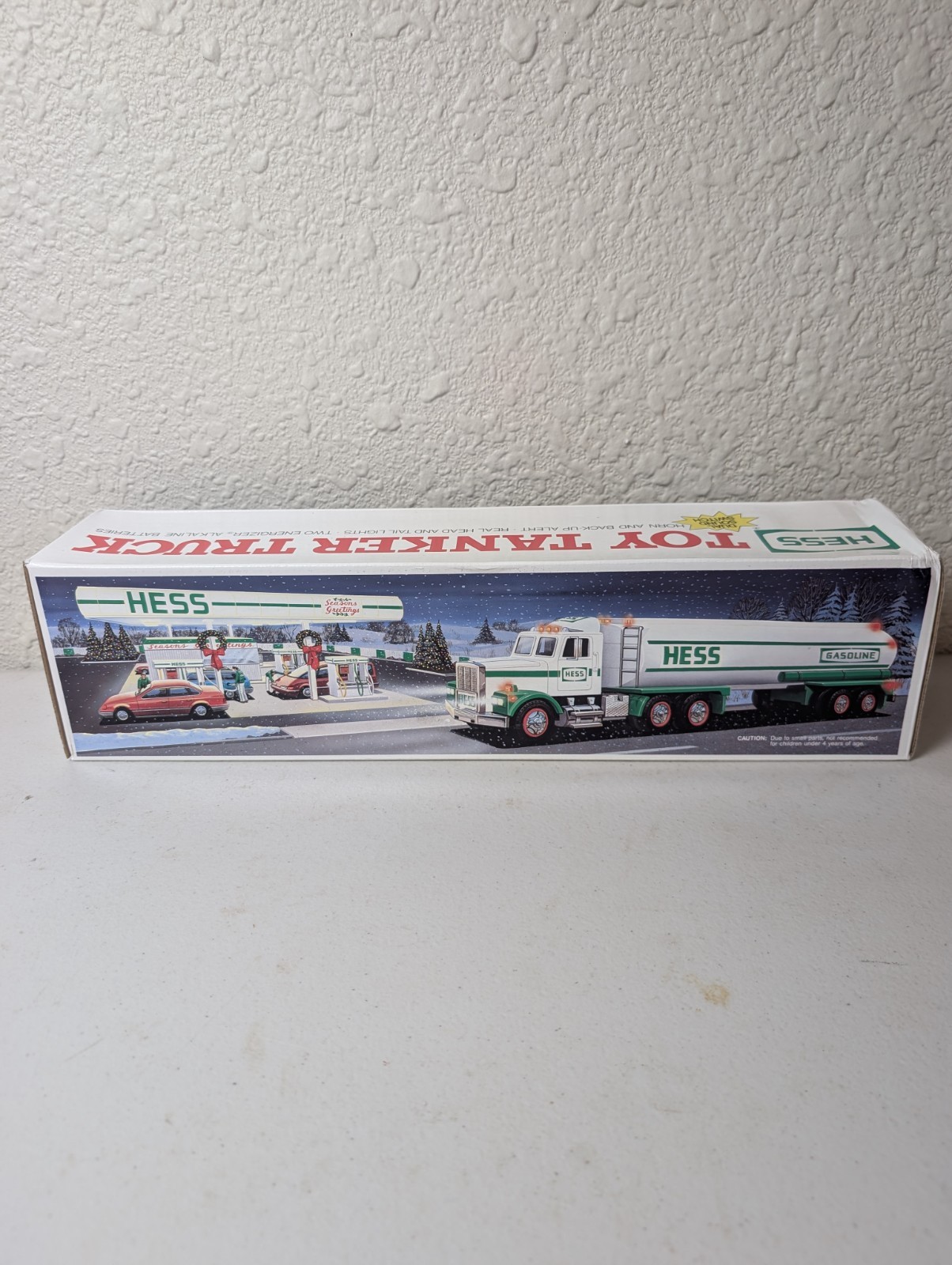 1990 Vintage Hess Toy Tanker Truck Horn Back-up Sound Head & Tail Lights New 1990 Vintage Hess Toy Tanker Truck Horn Back-up Sound Head & Tail Lights New