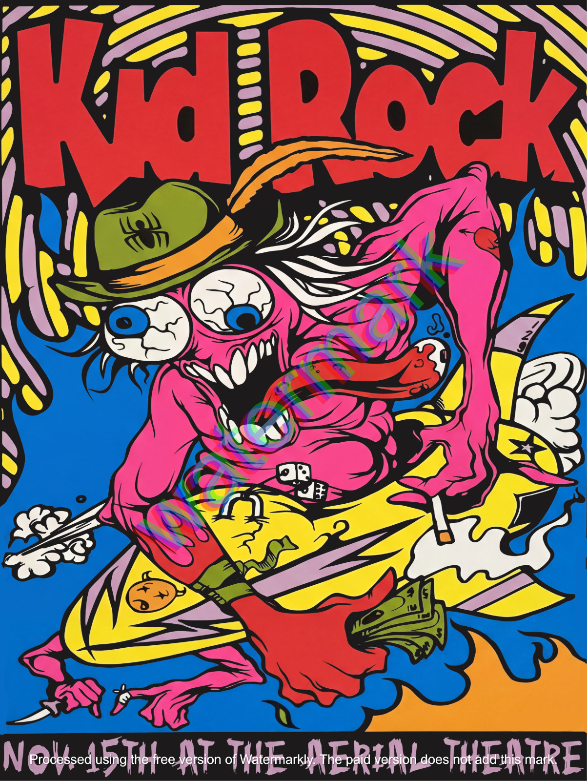 Kid Rock Poster sign  Metal Sign 9" x 12" or 12" x 16"