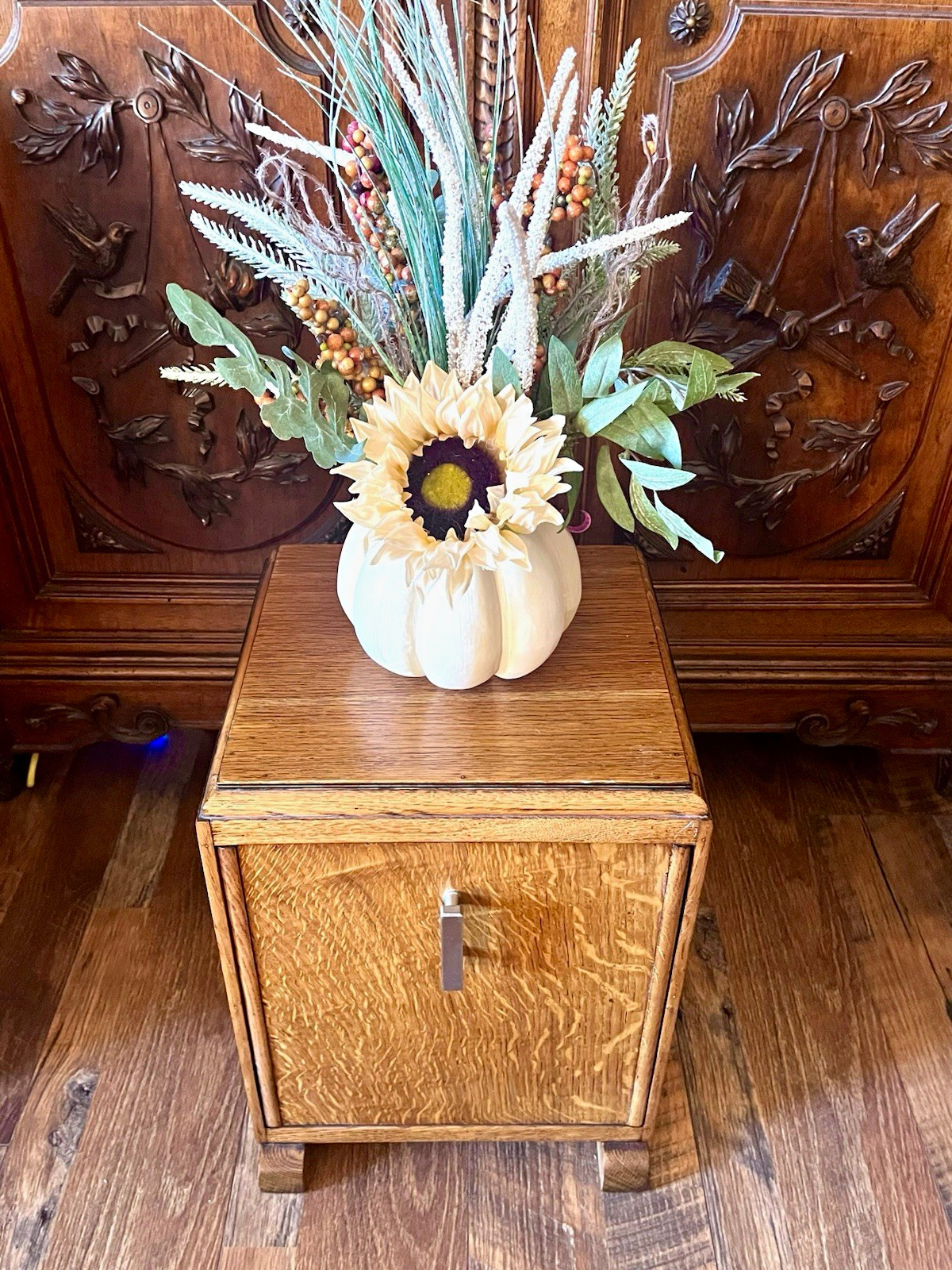 Antique Oak Cabinet Coal Purdonium made in England by Rexware Antique Oak Cabinet Coal Purdonium made in England by Rexware