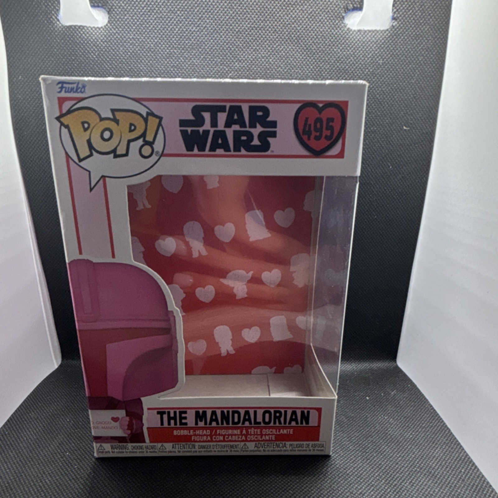 Funko Pop Vinyl: Star Wars - The Mandalorian (Pink) #495 box only Funko Pop Vinyl: Star Wars - The Mandalorian (Pink) #495 box only