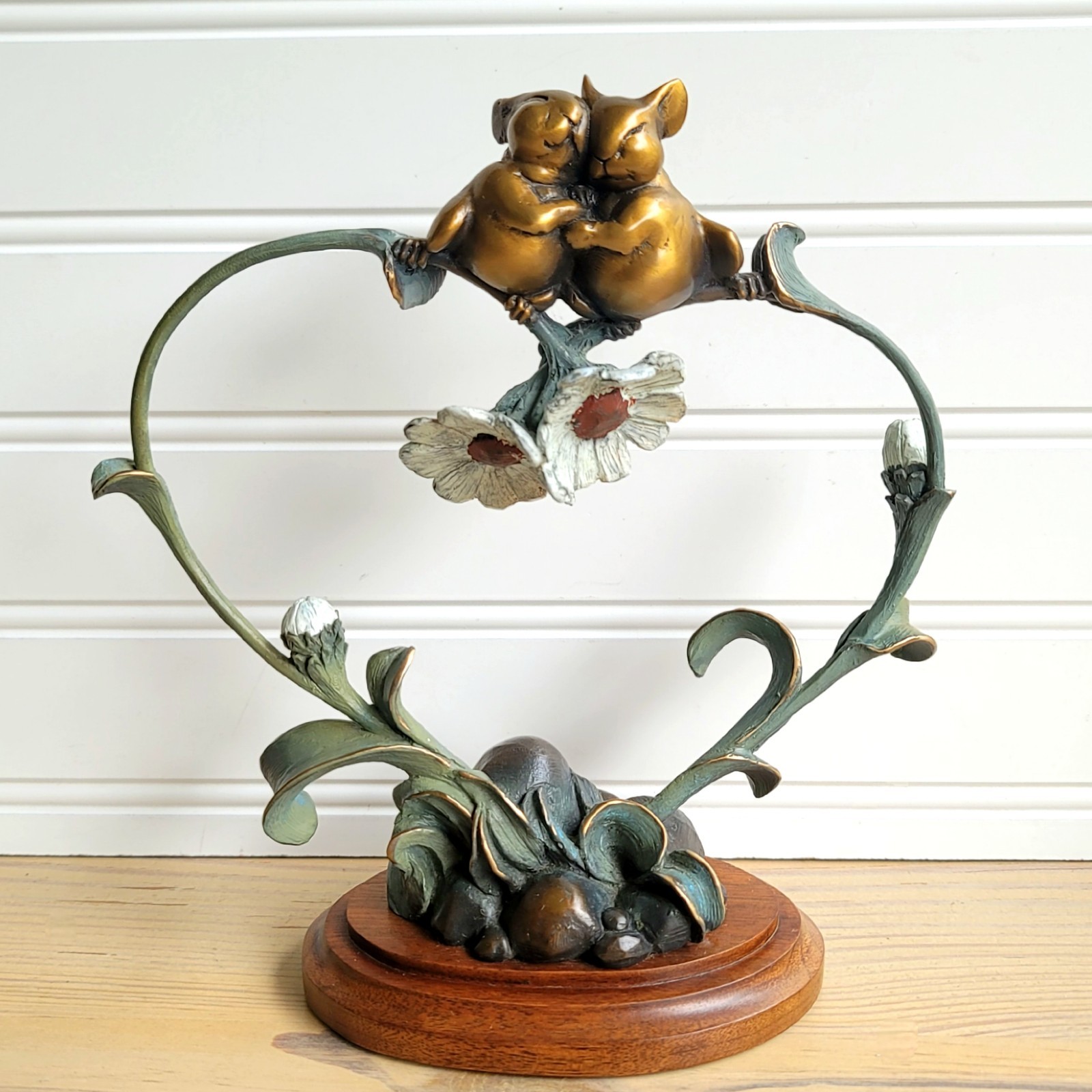 Michael Simpson Large Solid Foundry Bronze "A Perfect Pair" Mice Ltd Ed 11/300