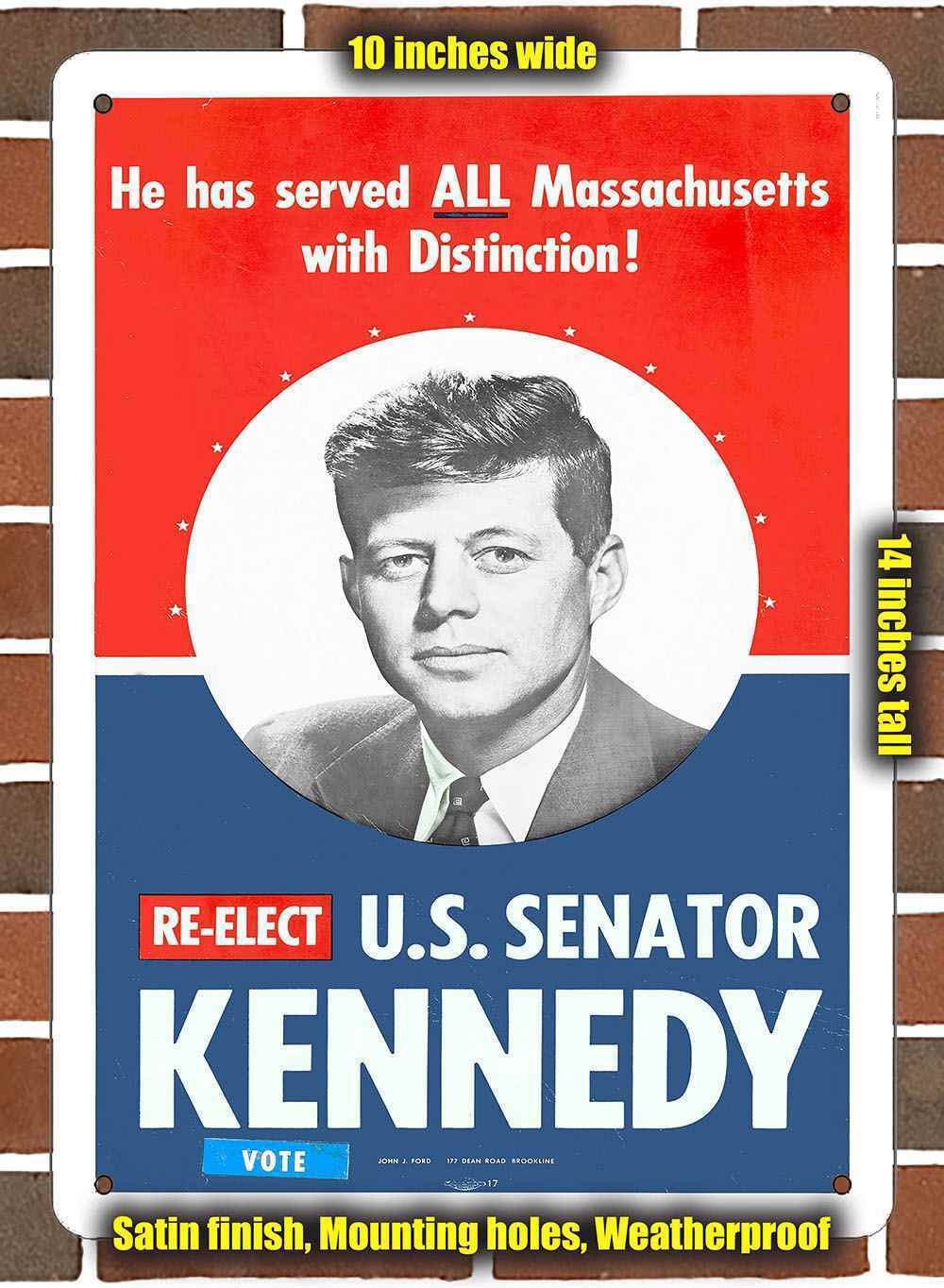 Metal Sign - 1958 John F. Kennedy for Senator- 10x14 inches
