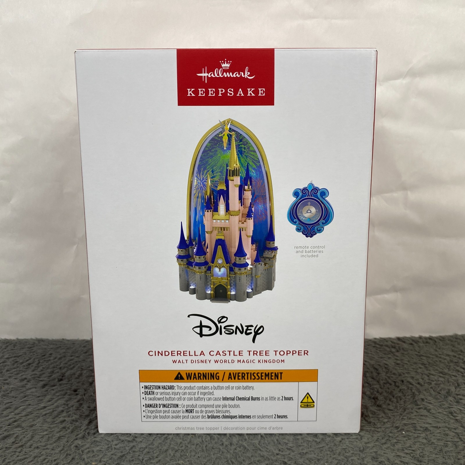 Hallmark 2026 Disney World Cinderella Castle Tree Topper Keepsake Light & Sound