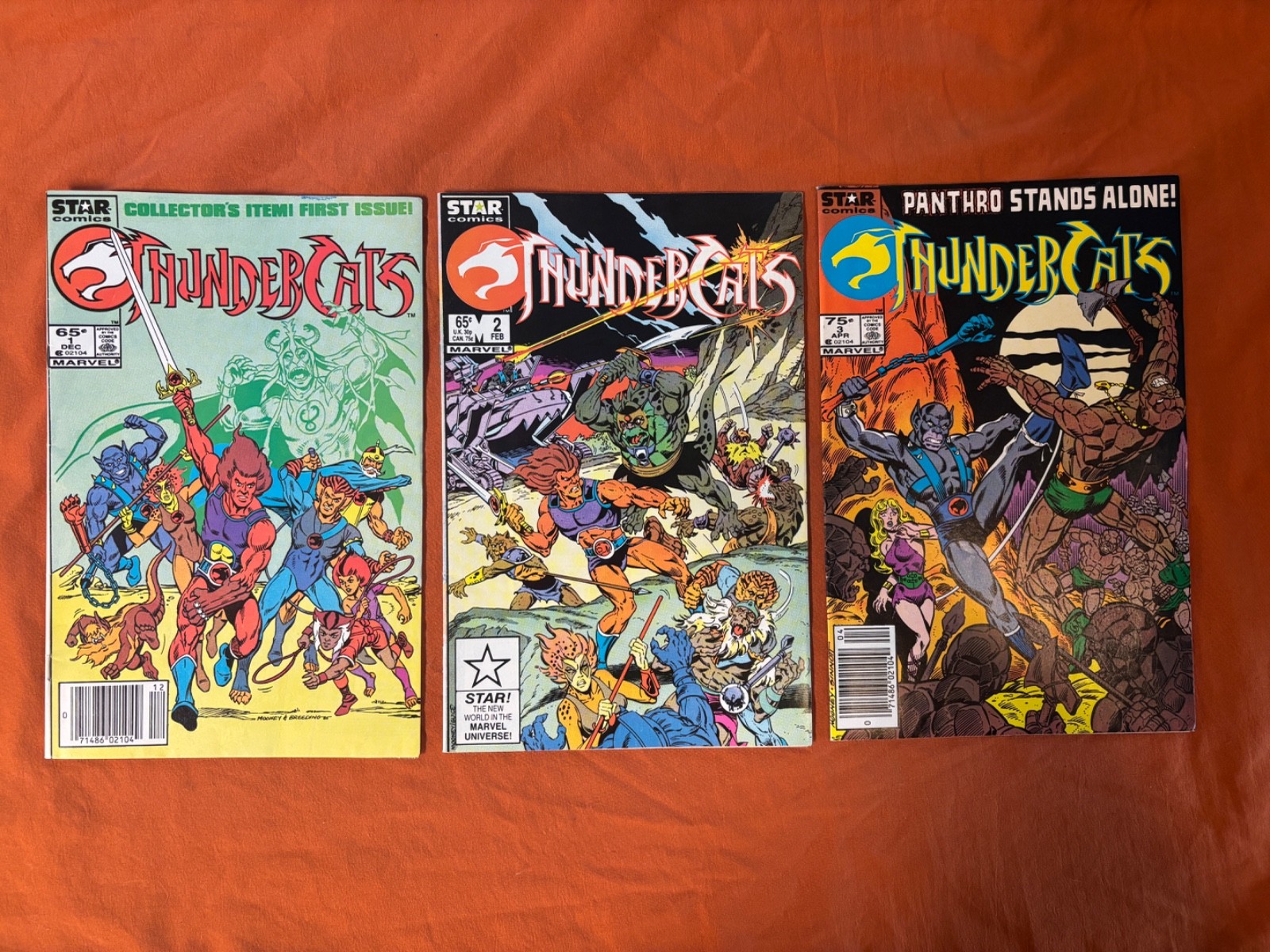 Thundercats #1, 2, 3 Vintage Marvel Star Comics 1985 1986 Thundercats #1, 2, 3 Vintage Marvel Star Comics 1985 1986