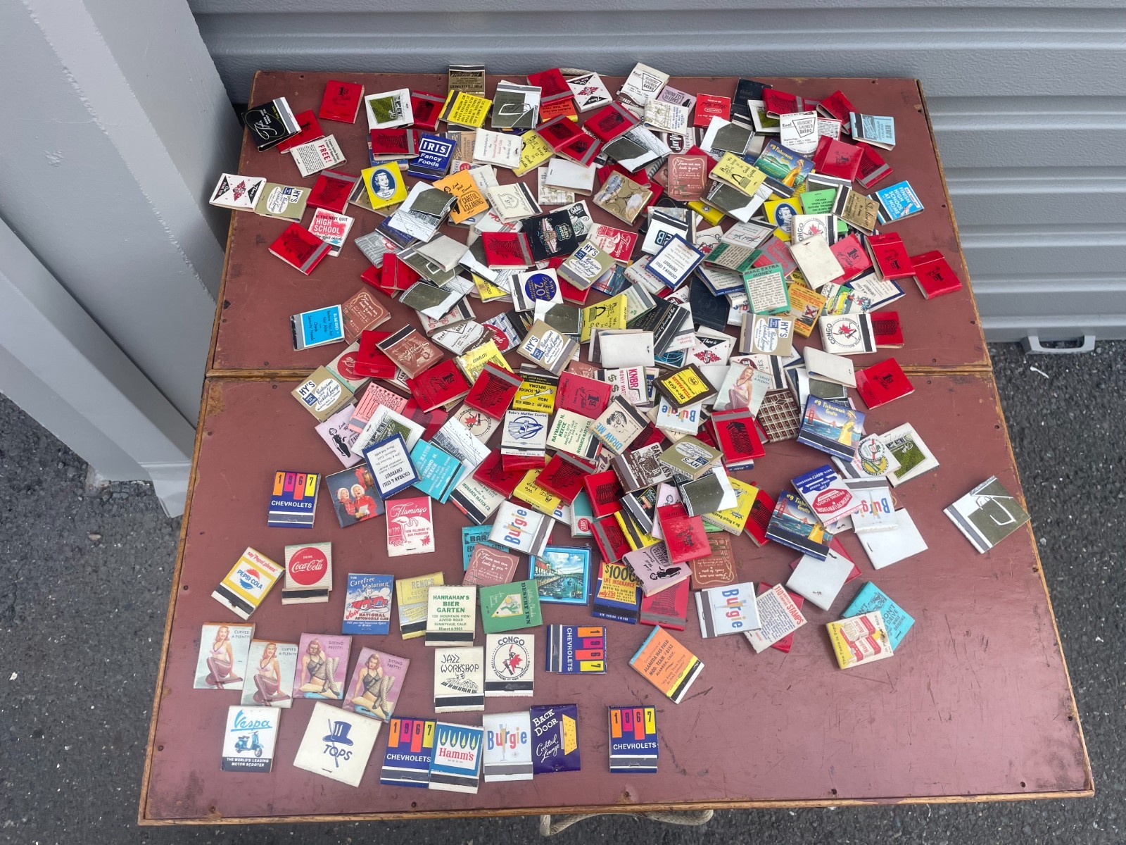 Huge Lot 349 Vintage Matchbooks 1967 Chevy Hamms Strip Clubs Vespa Frisco Coke Huge Lot 349 Vintage Matchbooks 1967 Chevy Hamms Strip Clubs Vespa Frisco Coke