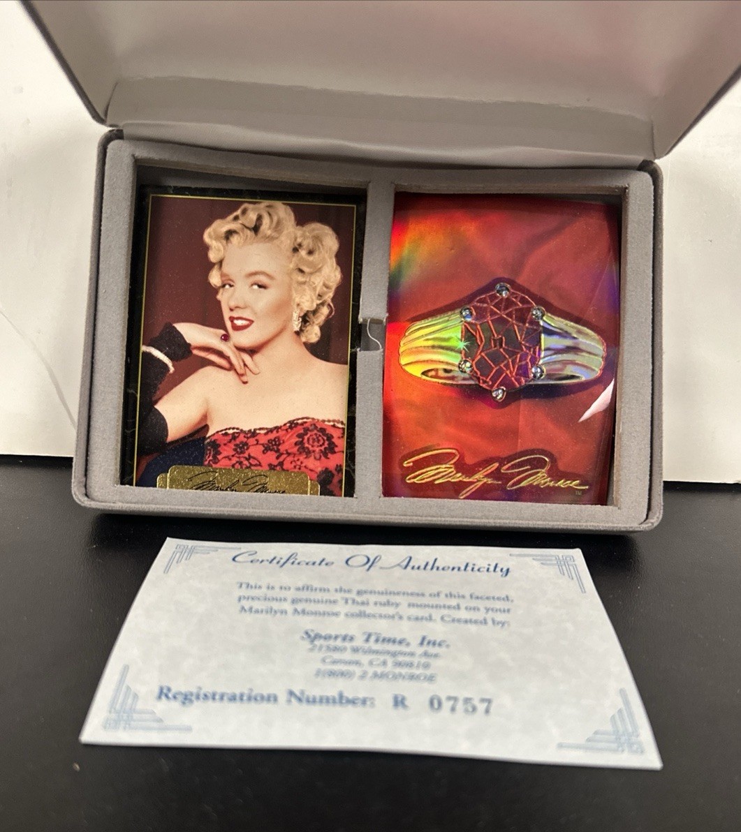 1995 Sports Time MARILYN MONROE II GENUINE RUBY RING Cards in Case Mint RARE