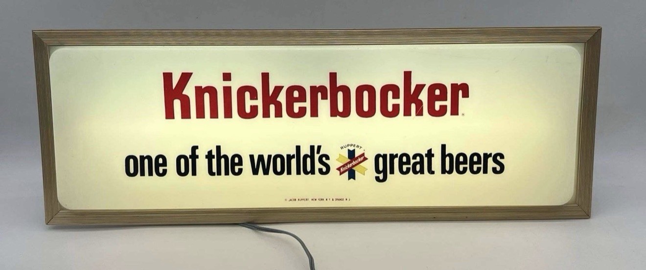 Vintage Knickerbocker Beer Lighted Bar Sign Jacob Ruppert Works 24"x8" Vintage Knickerbocker Beer Lighted Bar Sign Jacob Ruppert Works 24"x8"