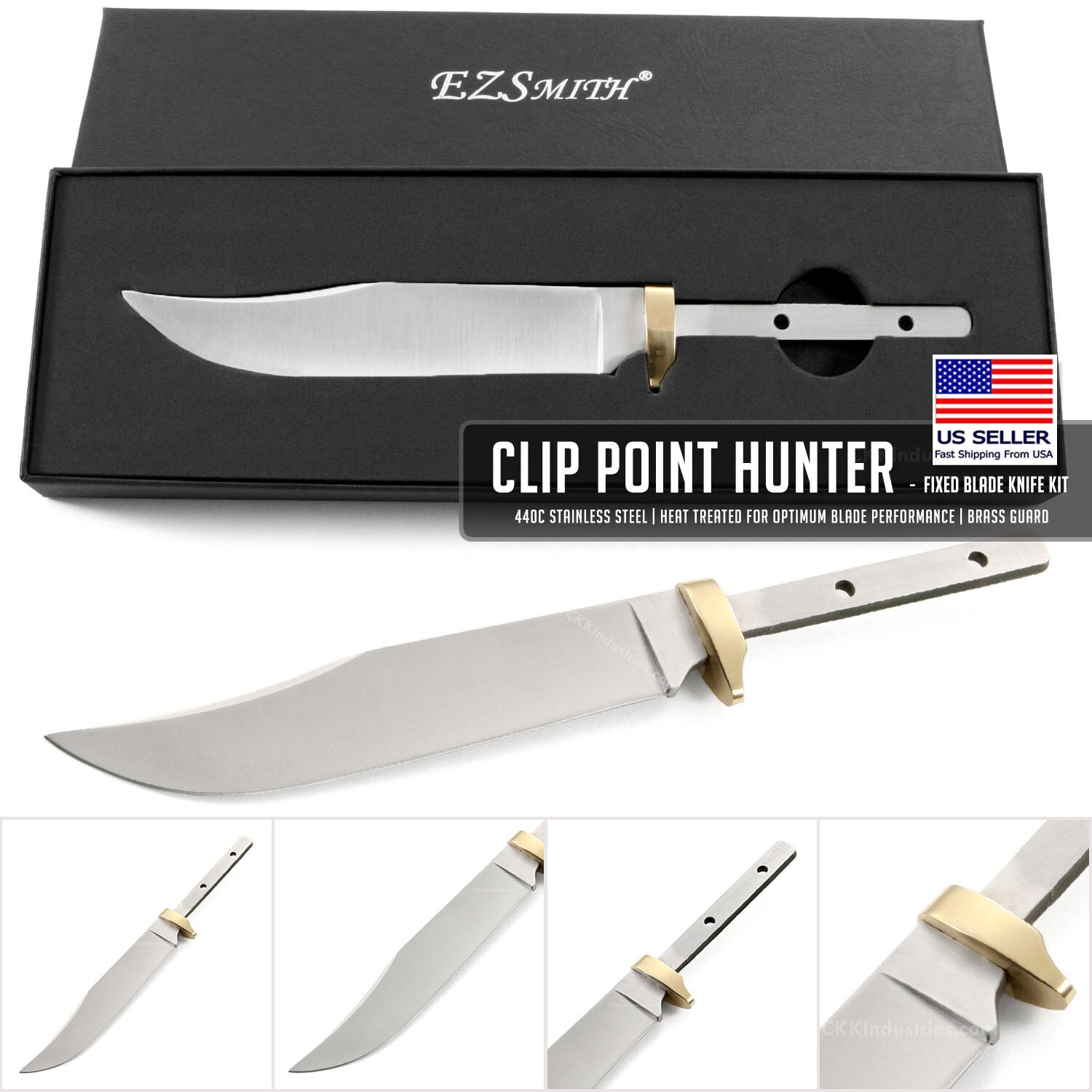 CLIP POINT HUNTER - DIY Knife Making Kit - USA Design CLIP POINT HUNTER - DIY Knife Making Kit - USA Design