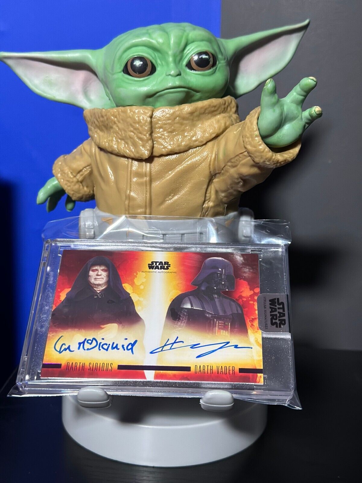 2019 Topps Star Wars Stellar Dual Autograph Hayden Christensen Ian McDiarmid /10