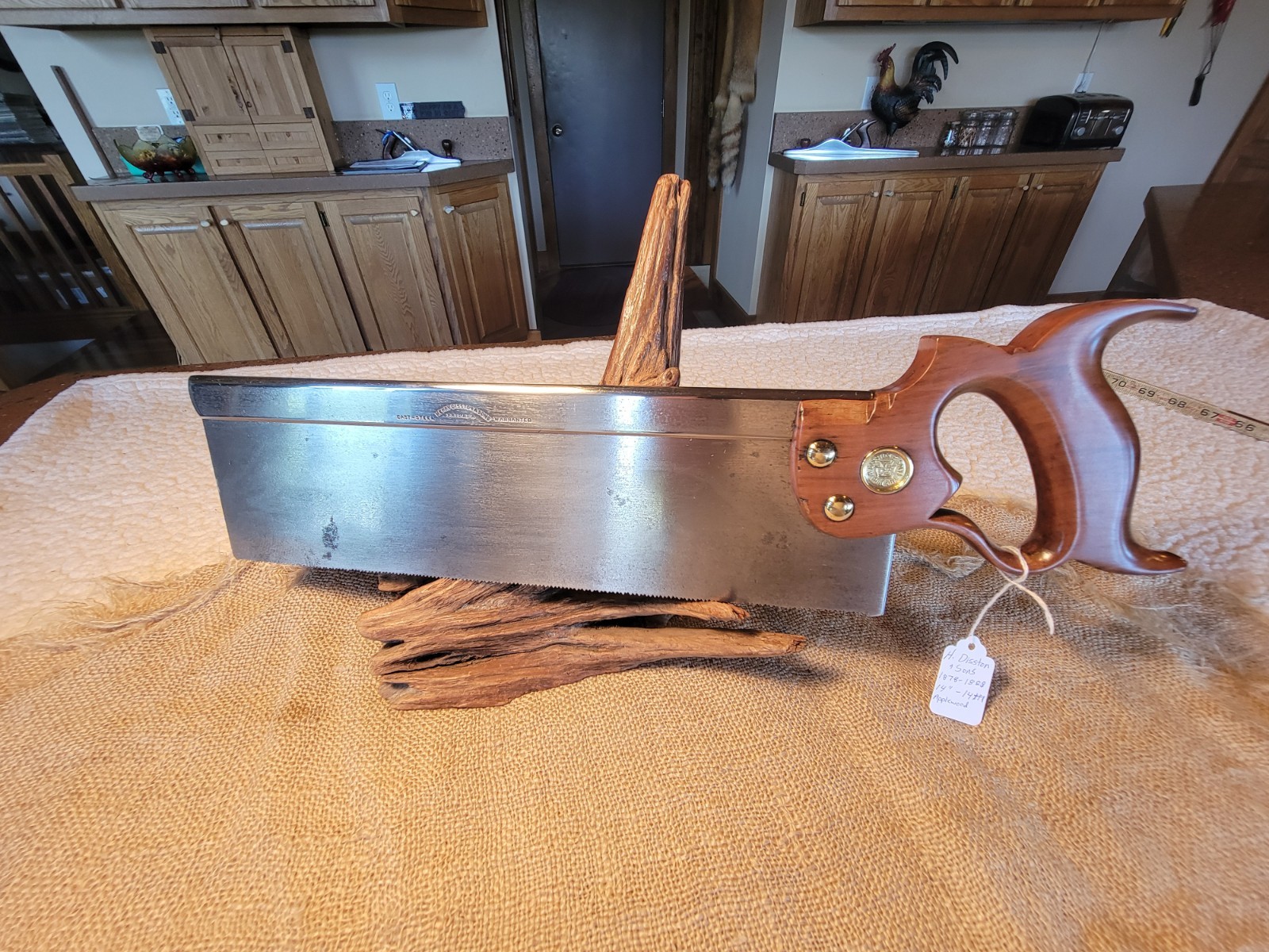 Vintage Antique Henry Disston & Sons Miter Back Saw 14" 1878-88 Vintage Antique Henry Disston & Sons Miter Back Saw 14" 1878-88