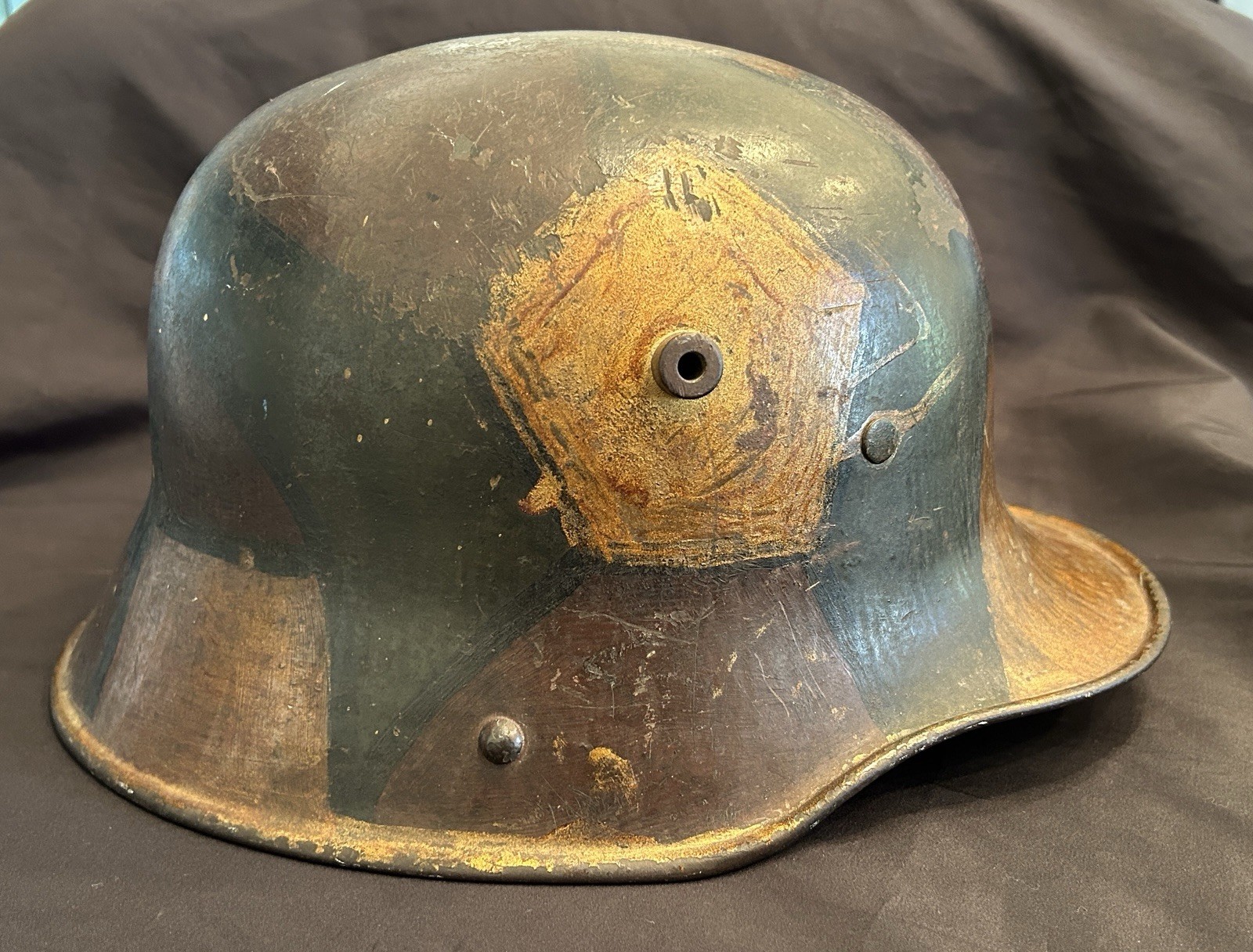 WWI Imperial German M16 Camouflaged Helmet WWI Imperial German M16 Camouflaged Helmet