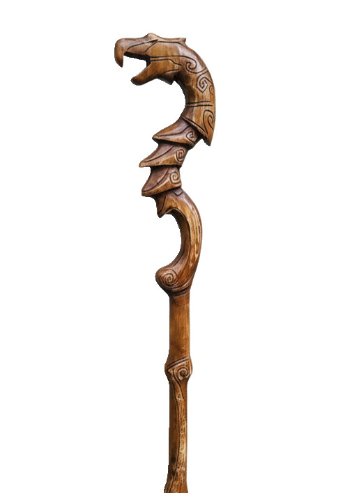 Skyrim Dragon Priest Staff Replica | Handcrafted Wooden Fantasy Prop
