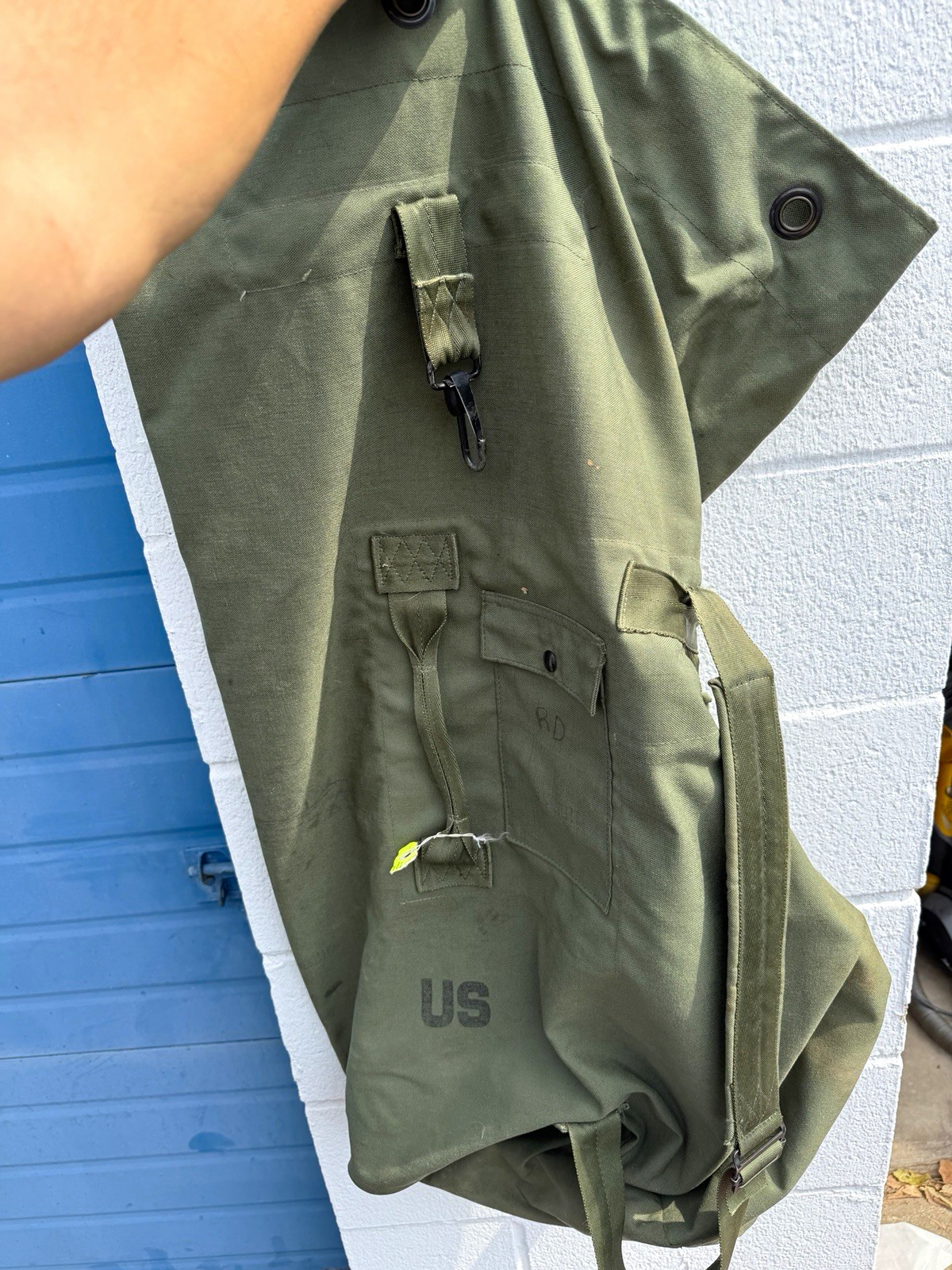 US Military Surplus Olive Drab Duffel Gear Bag Pack w/ US Marking Militaria US Military Surplus Olive Drab Duffel Gear Bag Pack w/ US Marking Militaria