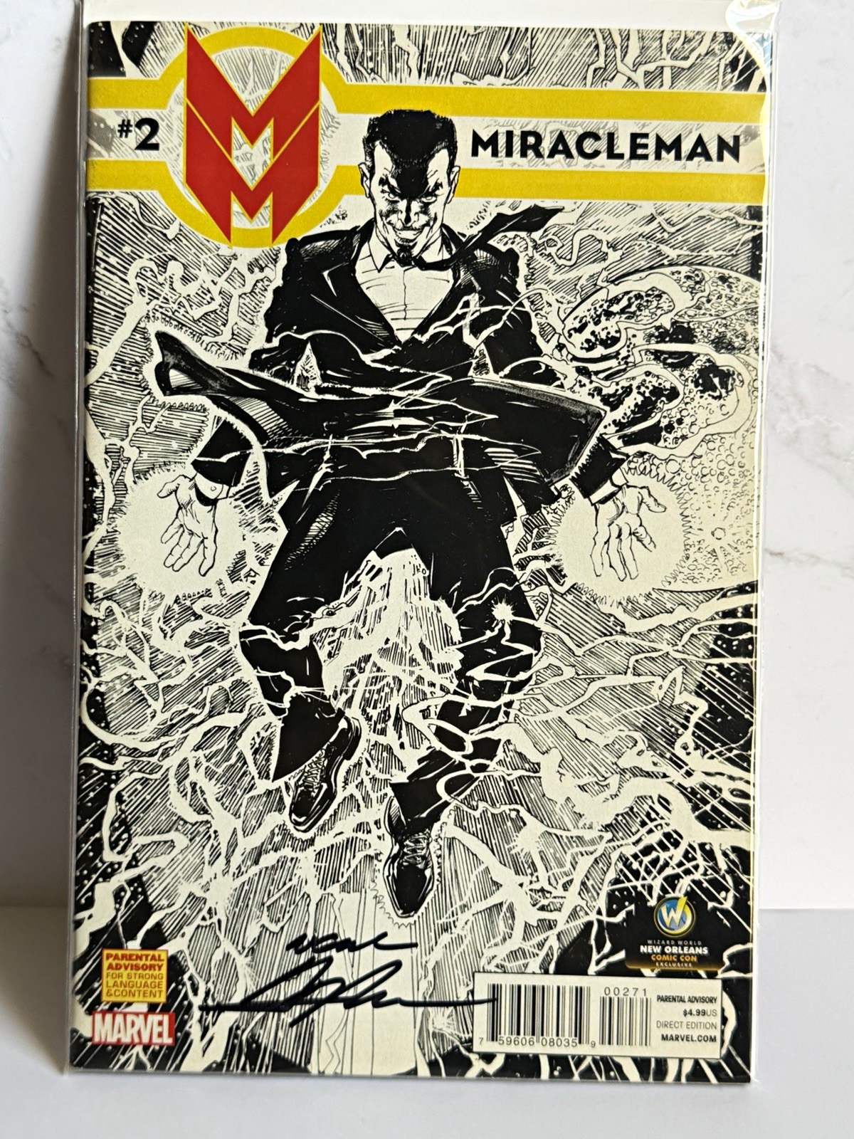 Miracleman #2 Neal Adams SIGNED Wizard World New Orleans Variant Set Color B&W Miracleman #2 Neal Adams SIGNED Wizard World New Orleans Variant Set Color B&W