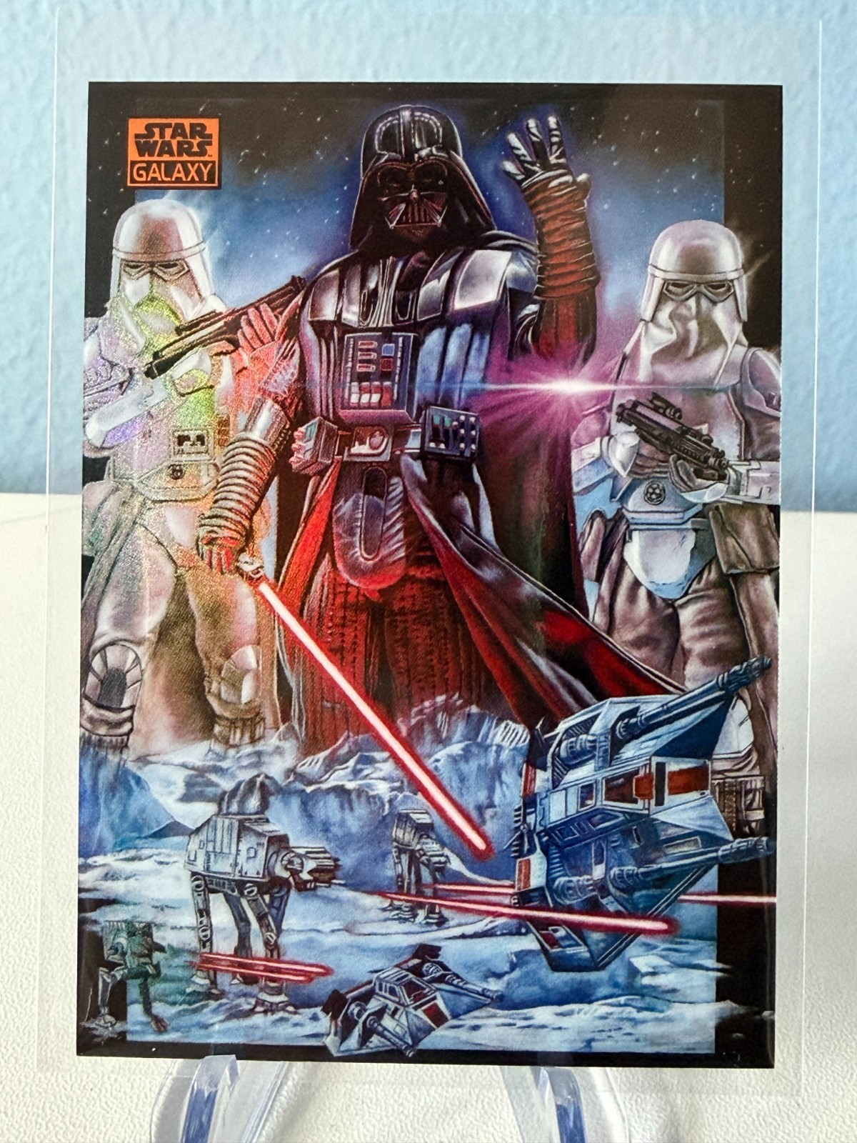 2026 Topps Star Wars Galaxy #45 Darth Vader At Hoth 15/25 Orange Refractor 2026 Topps Star Wars Galaxy #45 Darth Vader At Hoth 15/25 Orange Refractor