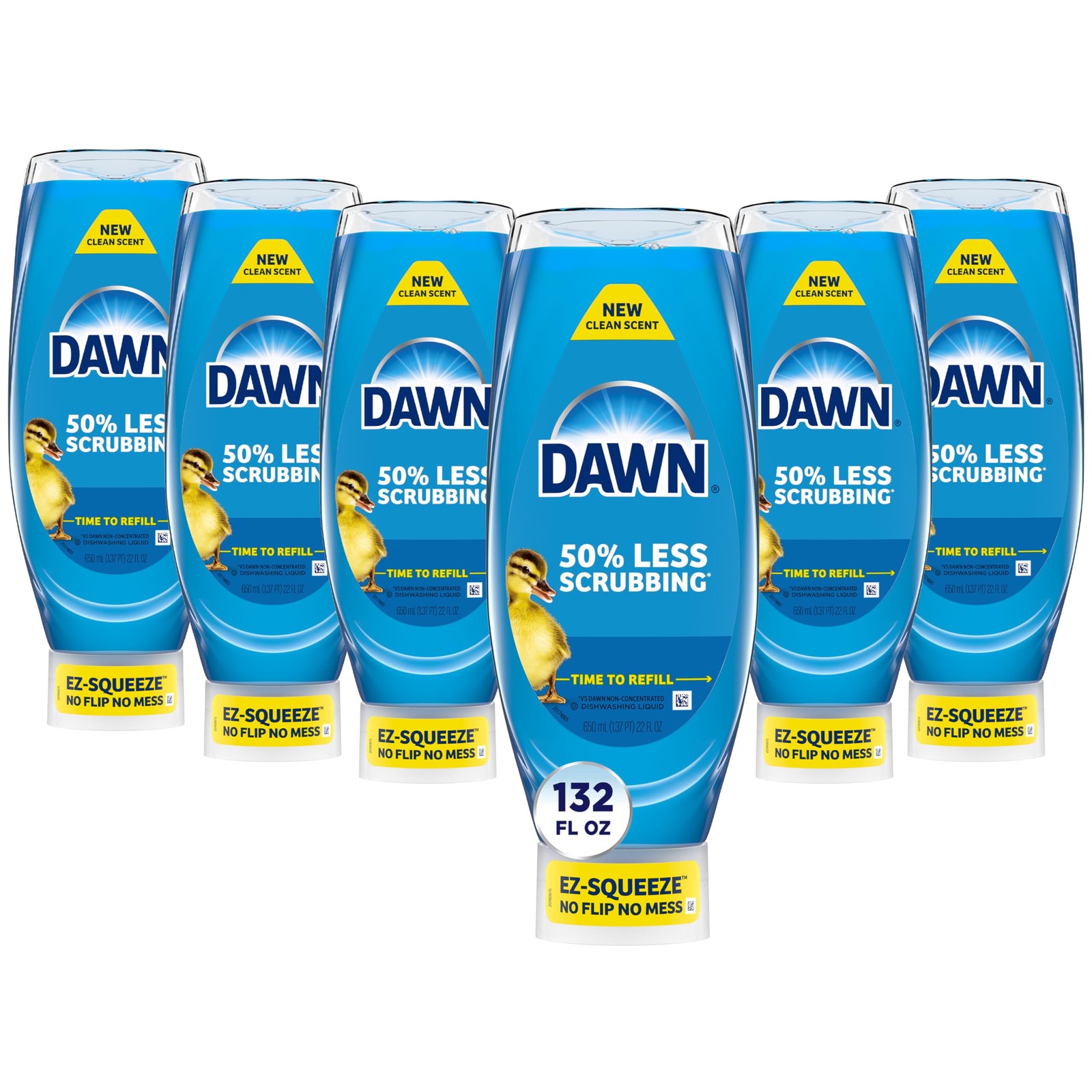Dawn Ultra EZ-Squeeze Dish Soap Liquid, Dishwashing 22 Fl Oz (Pack of 6)