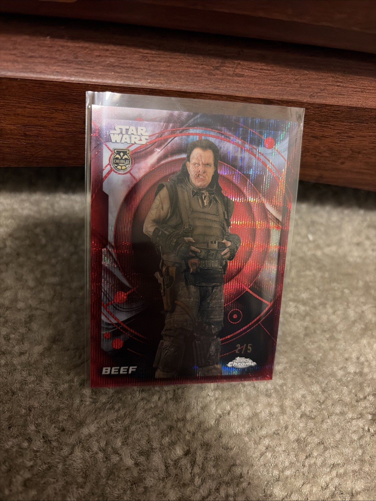 2026 Topps Chrome Star Wars Beef #154 Debut Red Wave Refractor 2/5 Skeleton Crew 2026 Topps Chrome Star Wars Beef #154 Debut Red Wave Refractor 2/5 Skeleton Crew