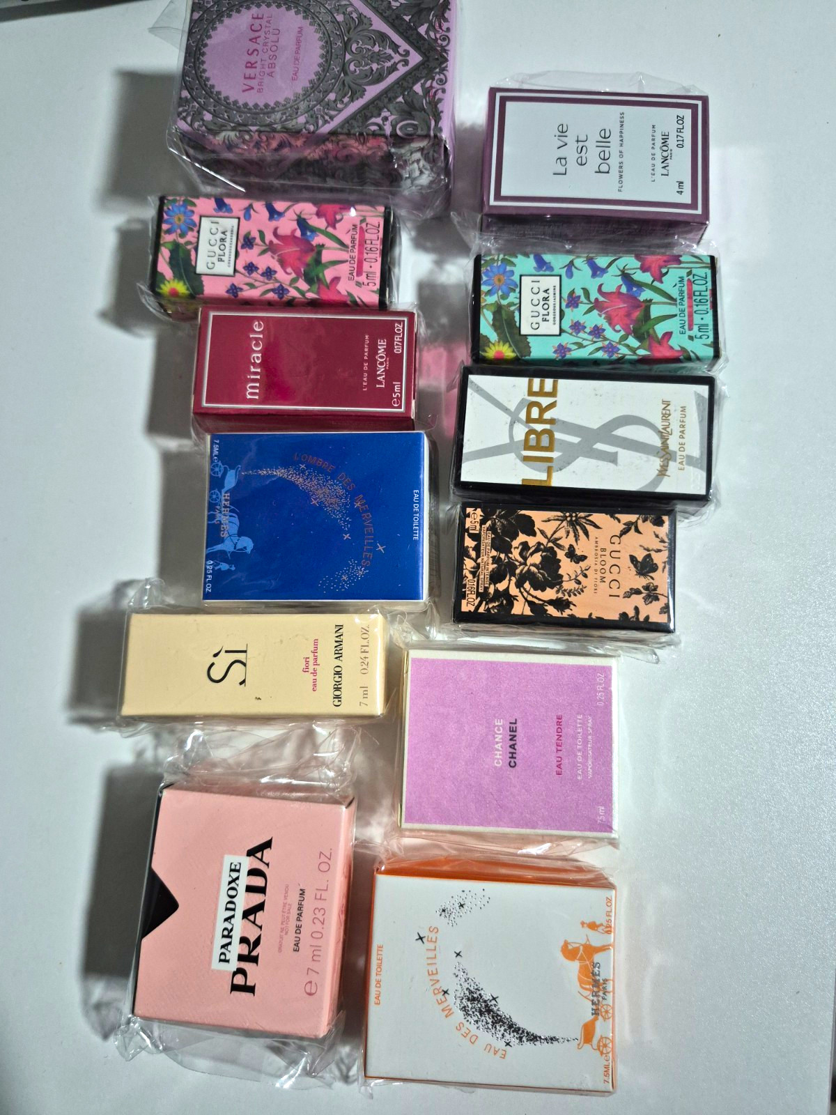 Mixed Brands Lot of 10 Designer Perfume Miniatures: Versace Gucci Prada YSL Mixed Brands Lot of 10 Designer Perfume Miniatures: Versace Gucci Prada YSL