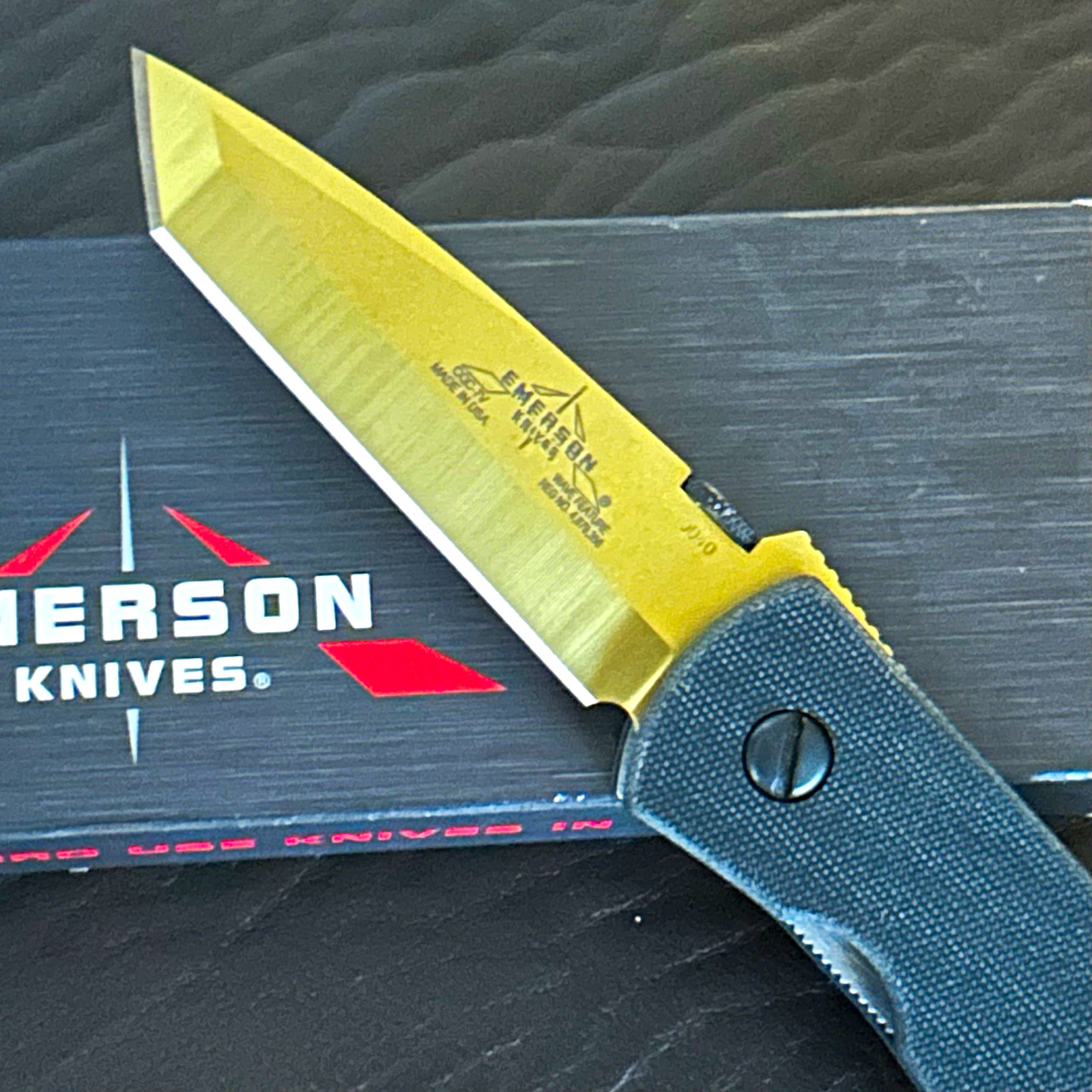 Emerson Knives CQC-7 B NW Gold Finish, RARE Emerson Knives CQC-7 B NW Gold Finish, RARE