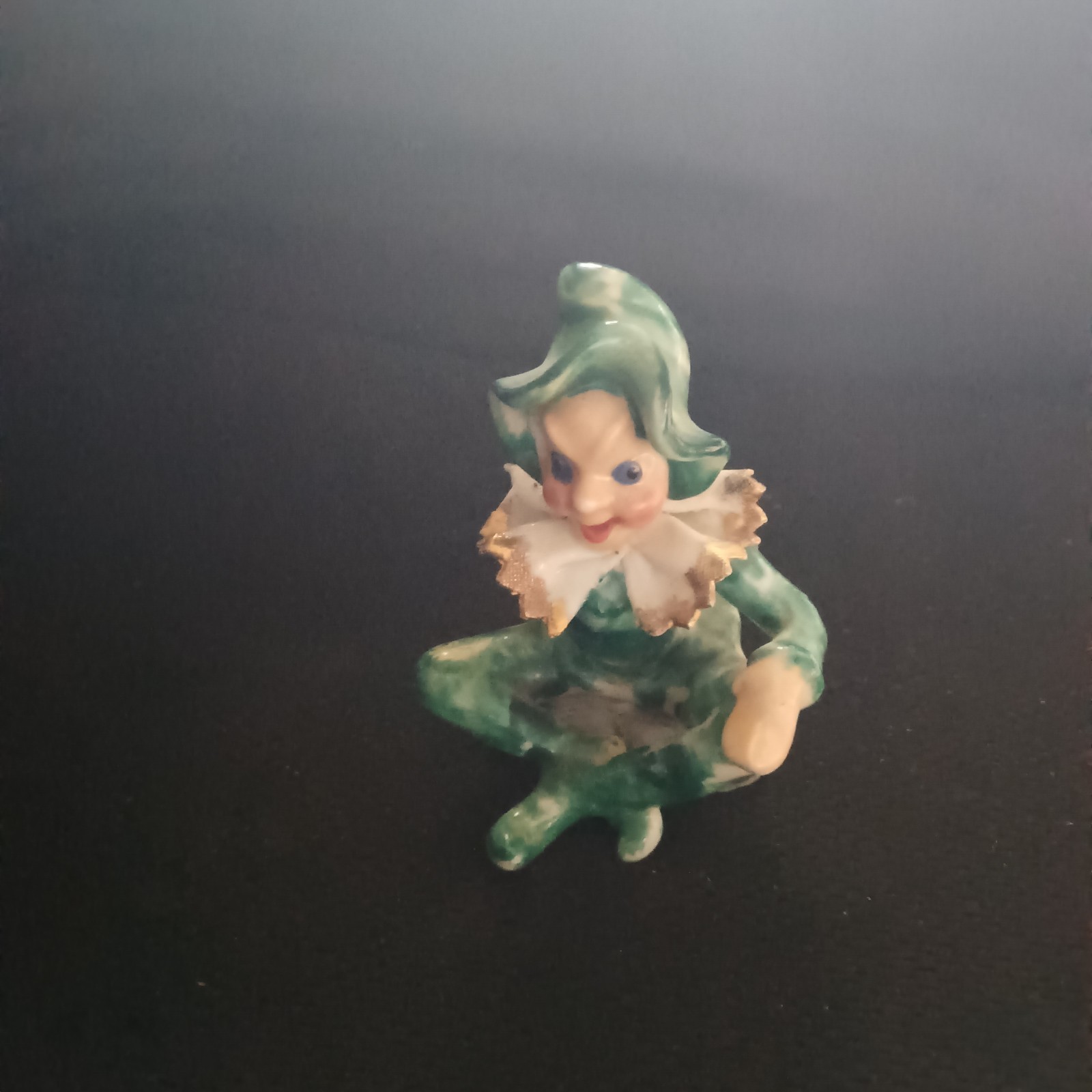 Vintage Occupied Japan Ceramic Jester Pixie Fairy Elf Whimsical 3” Figurine Vintage Occupied Japan Ceramic Jester Pixie Fairy Elf Whimsical 3” Figurine