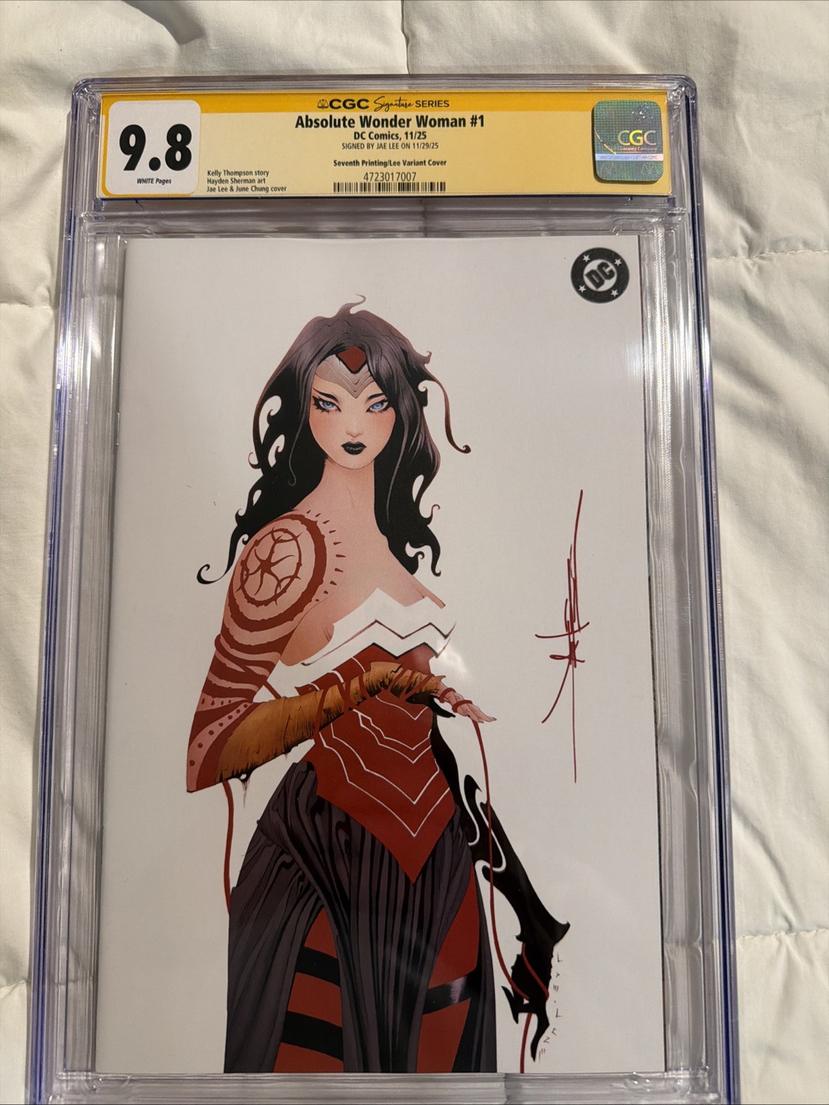 Absolute Wonder Woman # 1 Jae Lee Cover SDCC 2025 Exclusive SS CGC 9.8 Signed