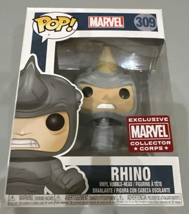 Funko Marvel Rhino 309 Collective Corps Exclusive Pop Vinyl Figure NEW in box Funko Marvel Rhino 309 Collective Corps Exclusive Pop Vinyl Figure NEW in box