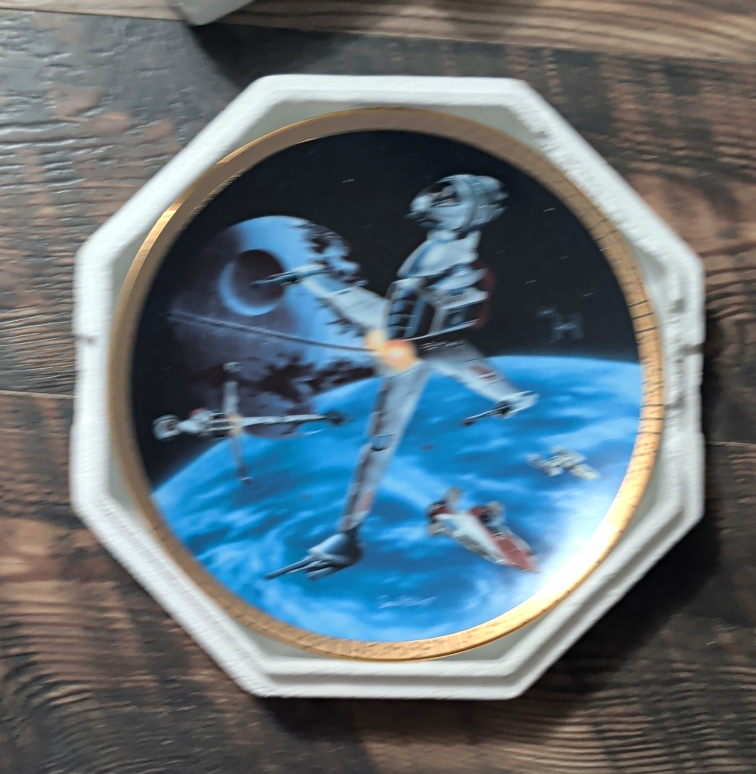 The Hamilton Collection Star Wars "B-wing Fighter" Plate 1995 w/ COA
